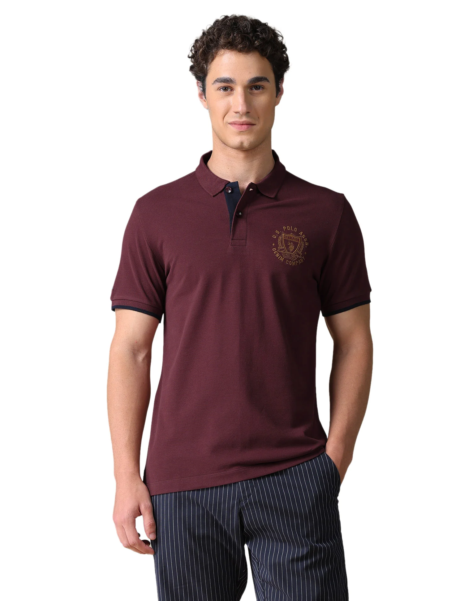 Solid Slim Fit Polo Shirt - Image 10