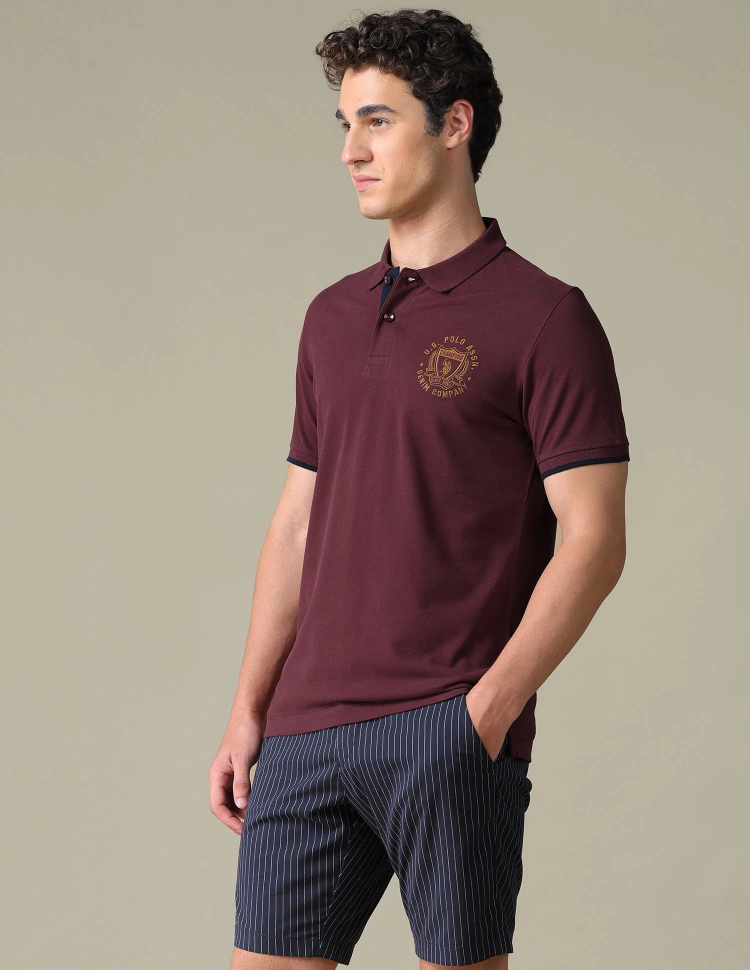 Solid Slim Fit Polo Shirt - Image 4