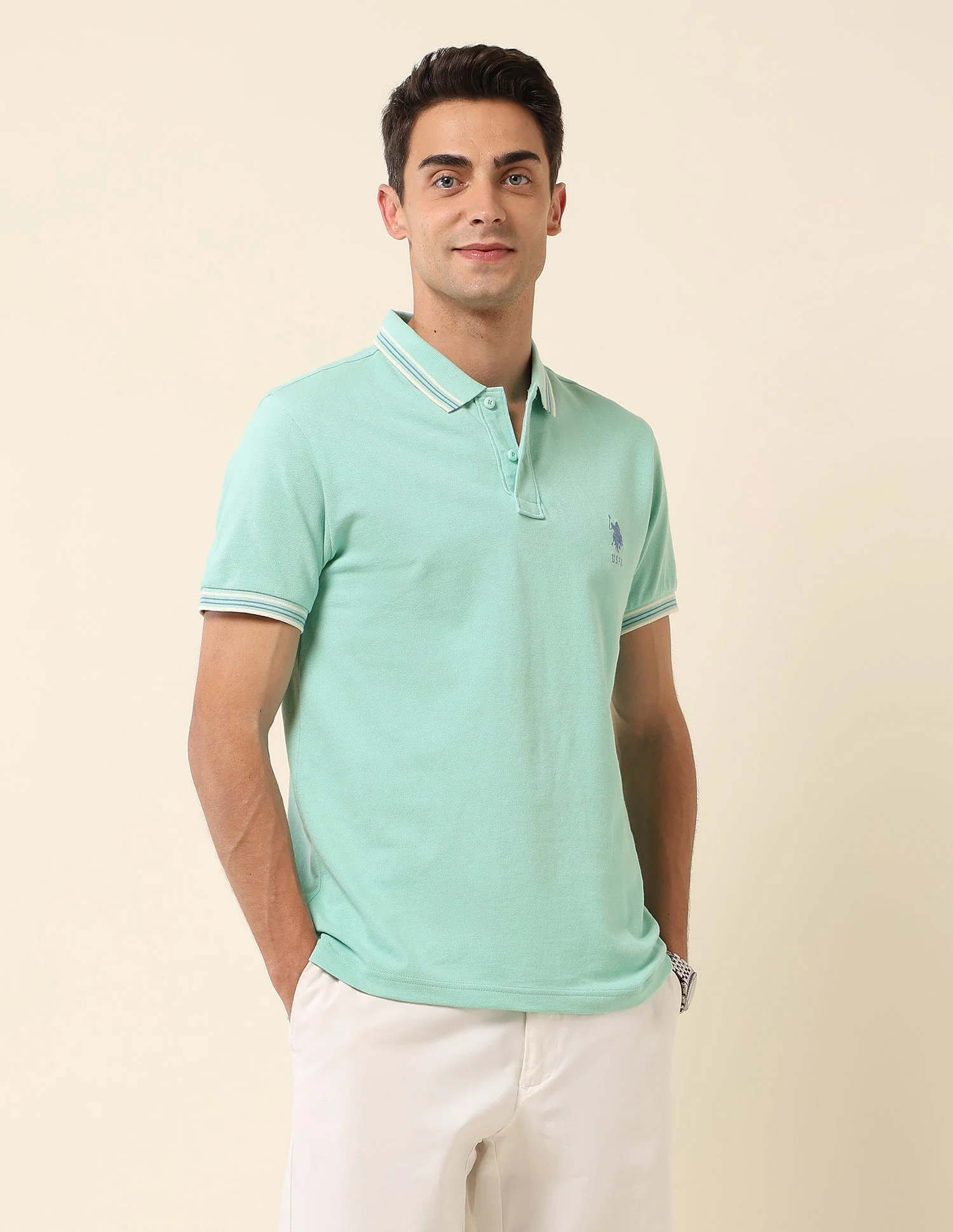 Solid Slim Fit Polo Shirt