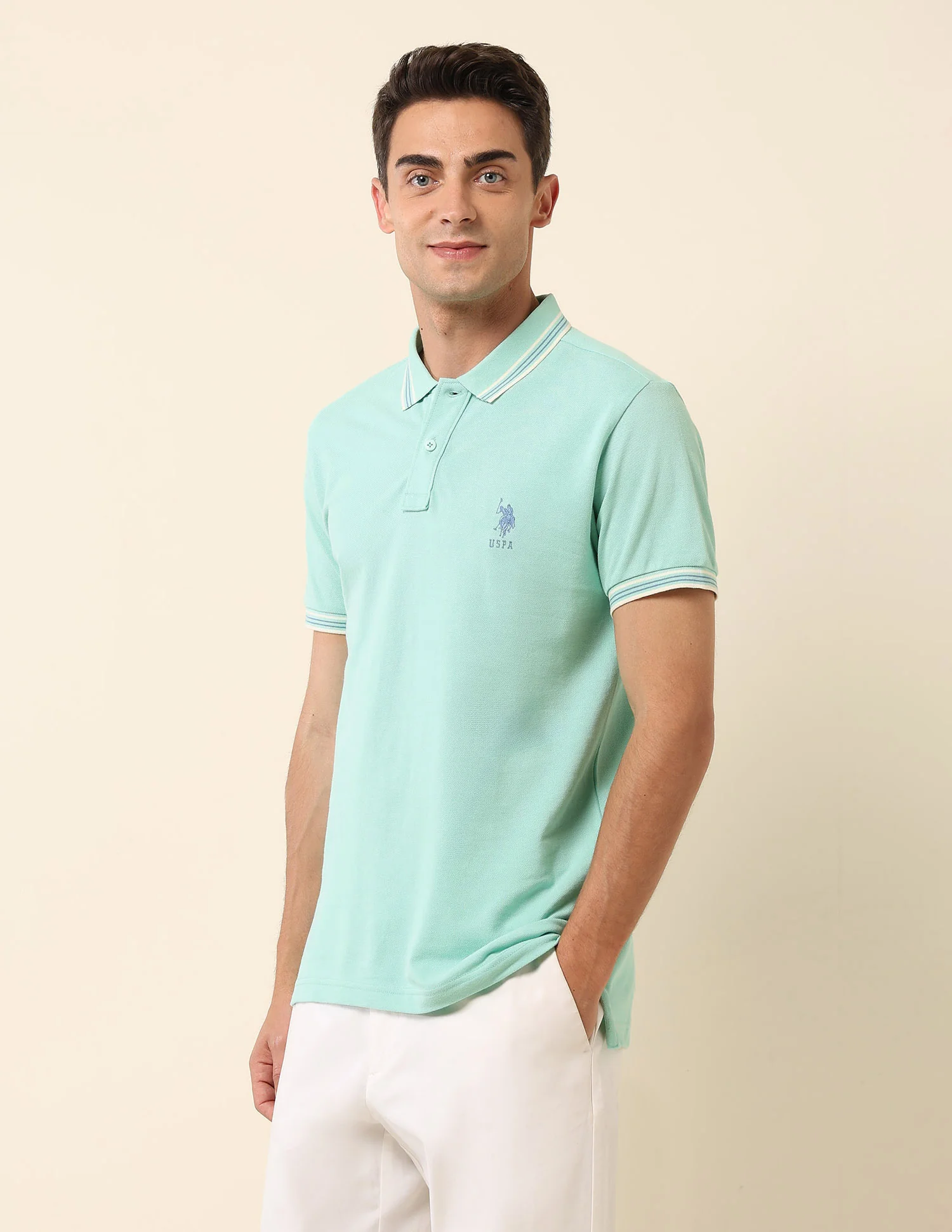 Solid Slim Fit Polo Shirt - Image 4