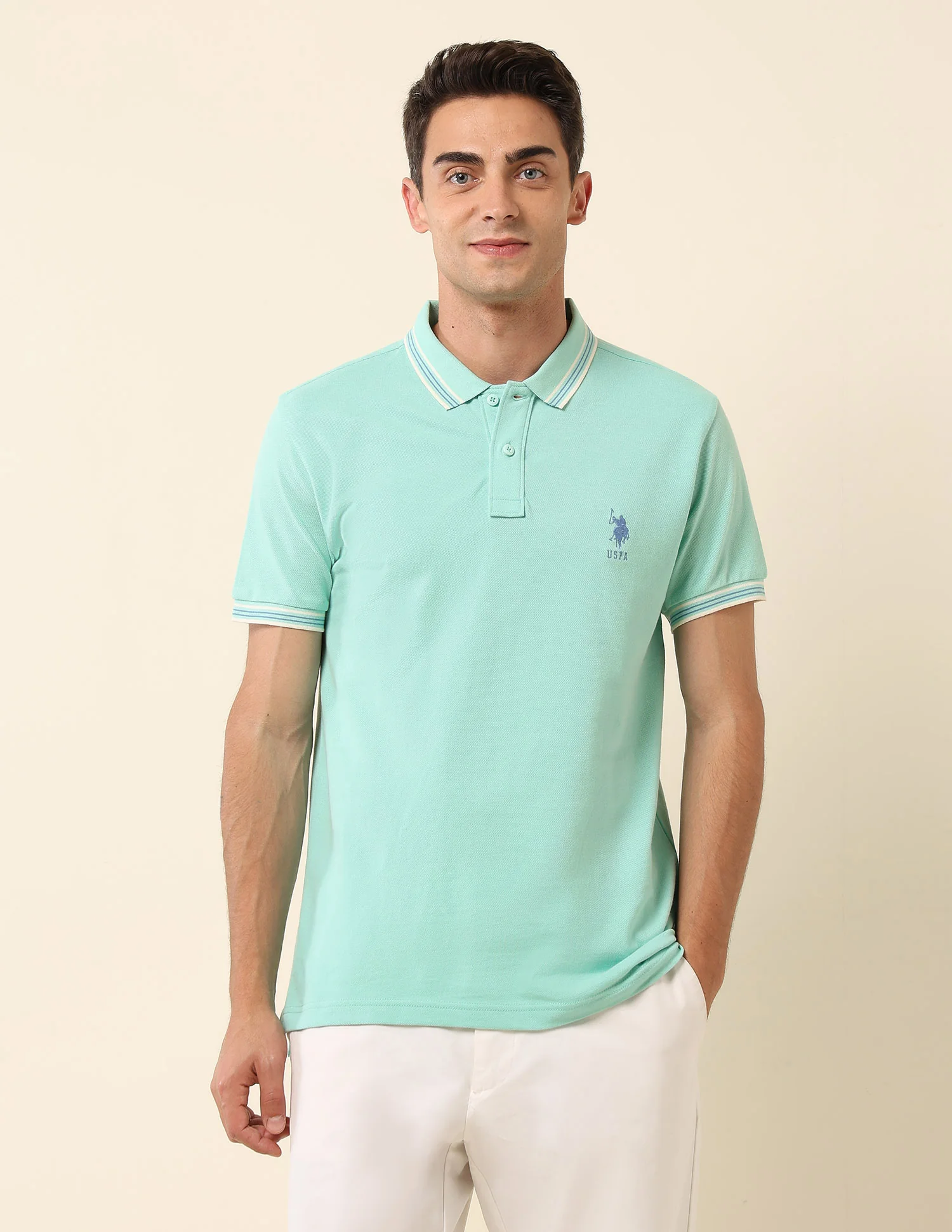 Solid Slim Fit Polo Shirt - Image 6