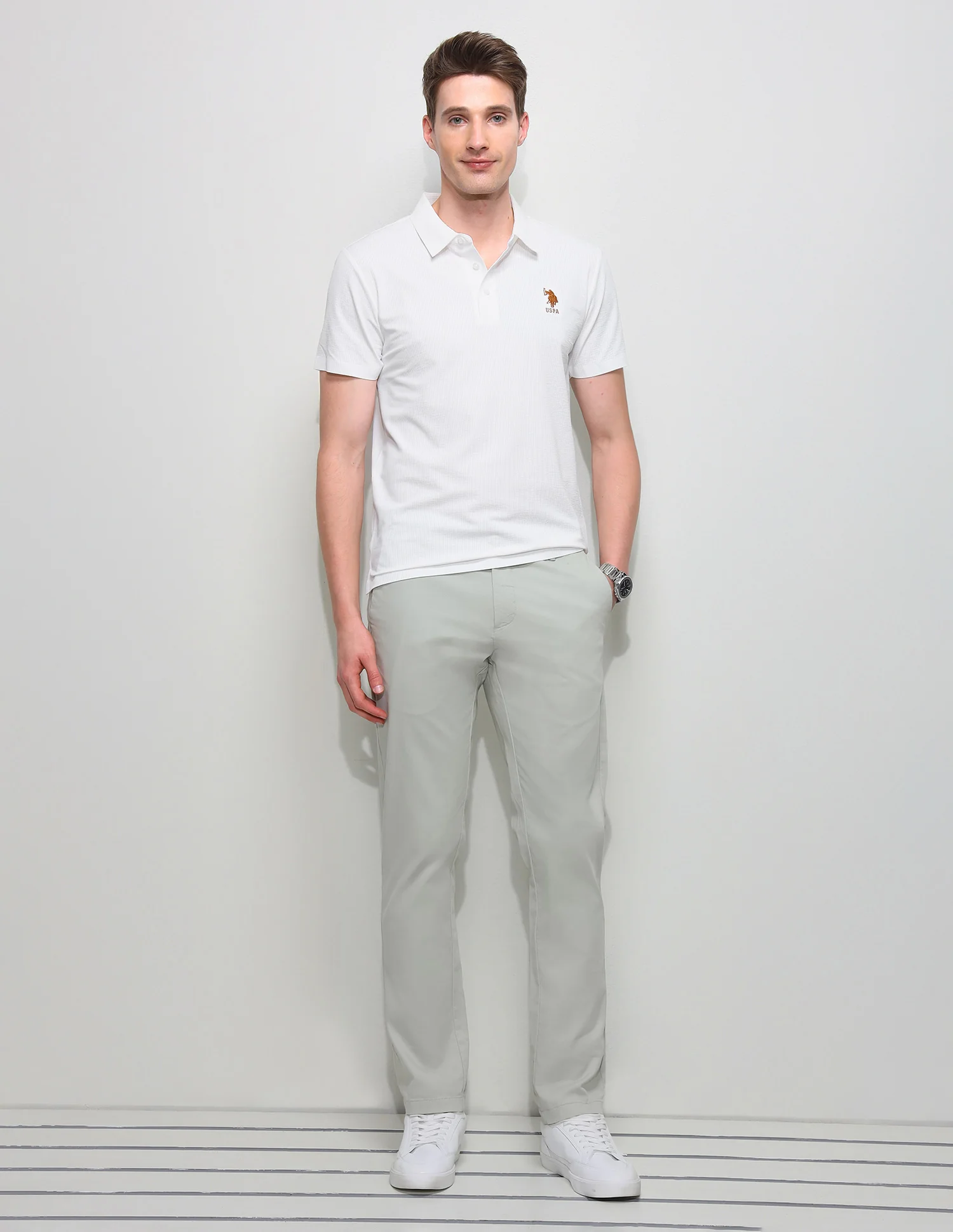 Solid Slim Fit Polo Shirt - Image 3
