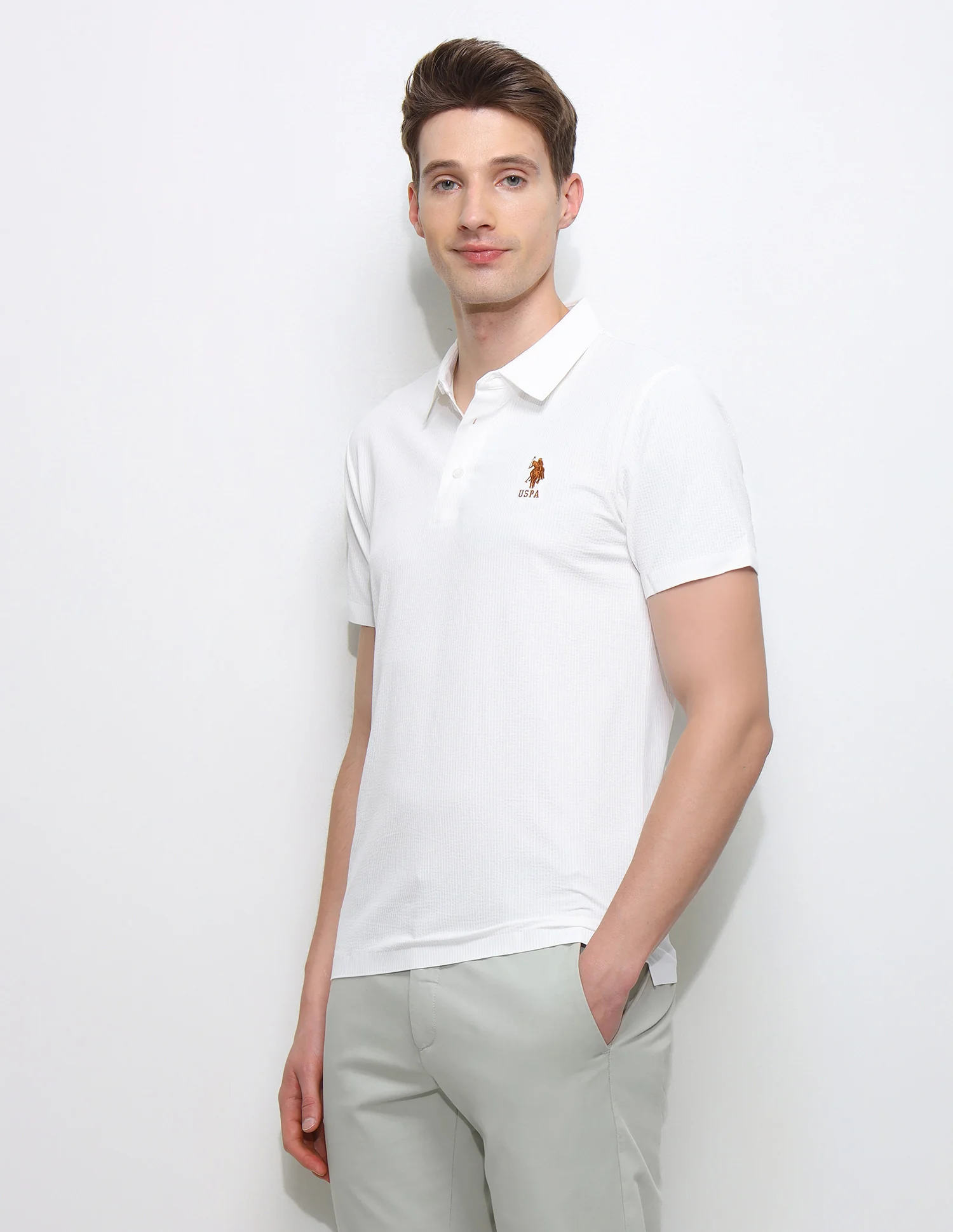 Solid Slim Fit Polo Shirt - Image 4