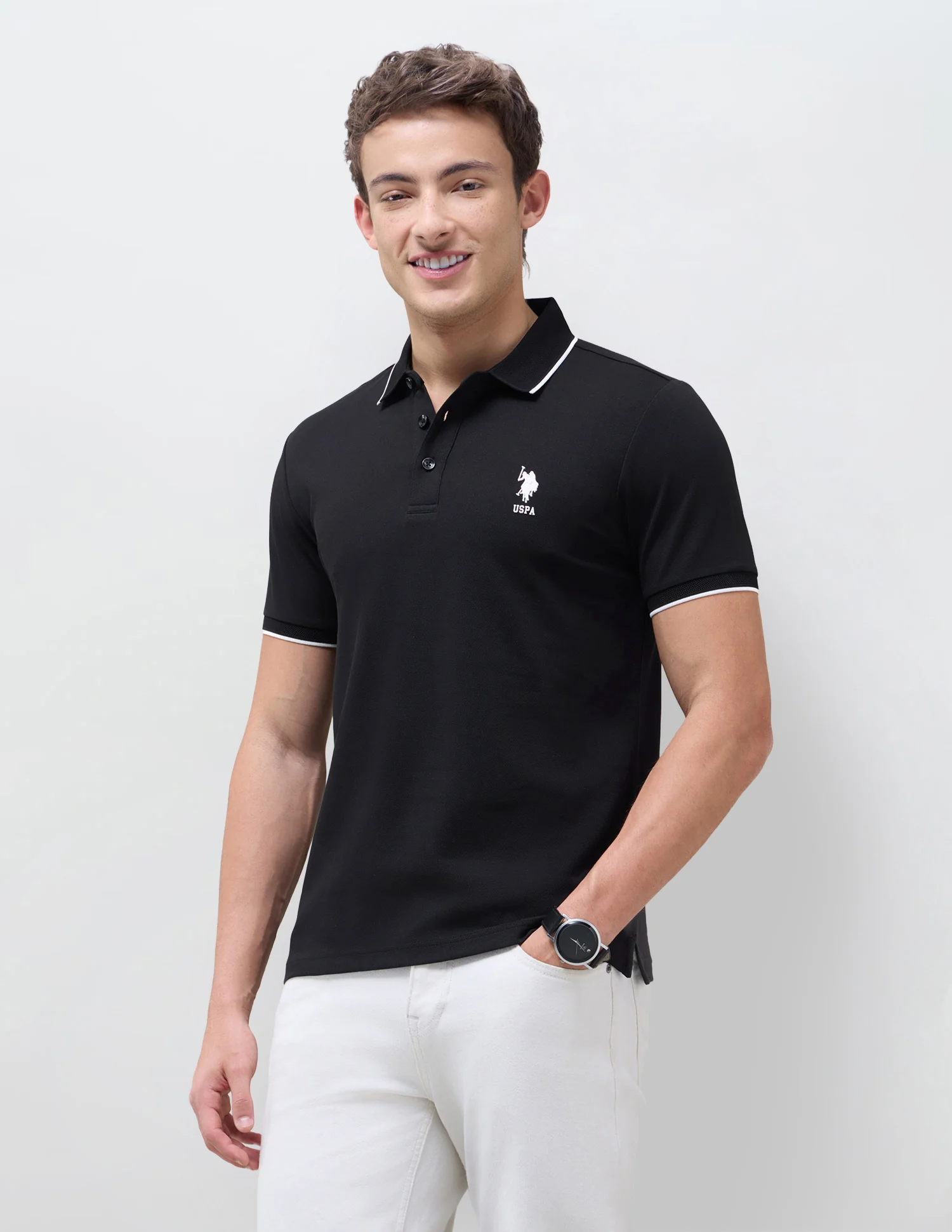 Solid Slim Fit Polo Shirt