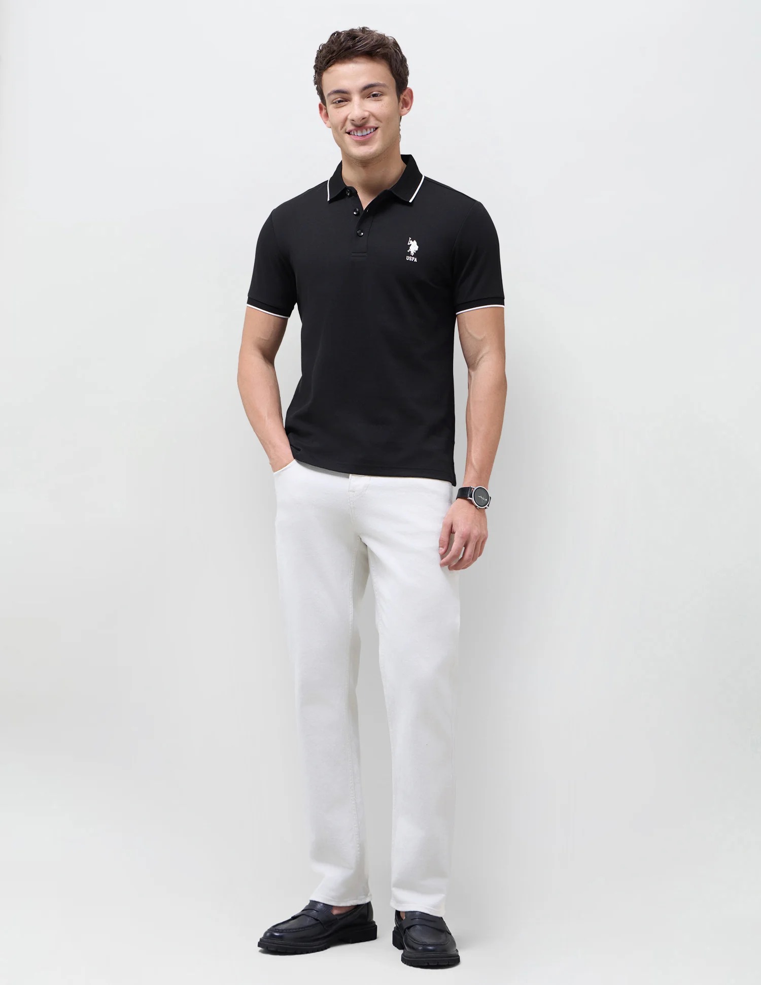 Solid Slim Fit Polo Shirt - Image 3
