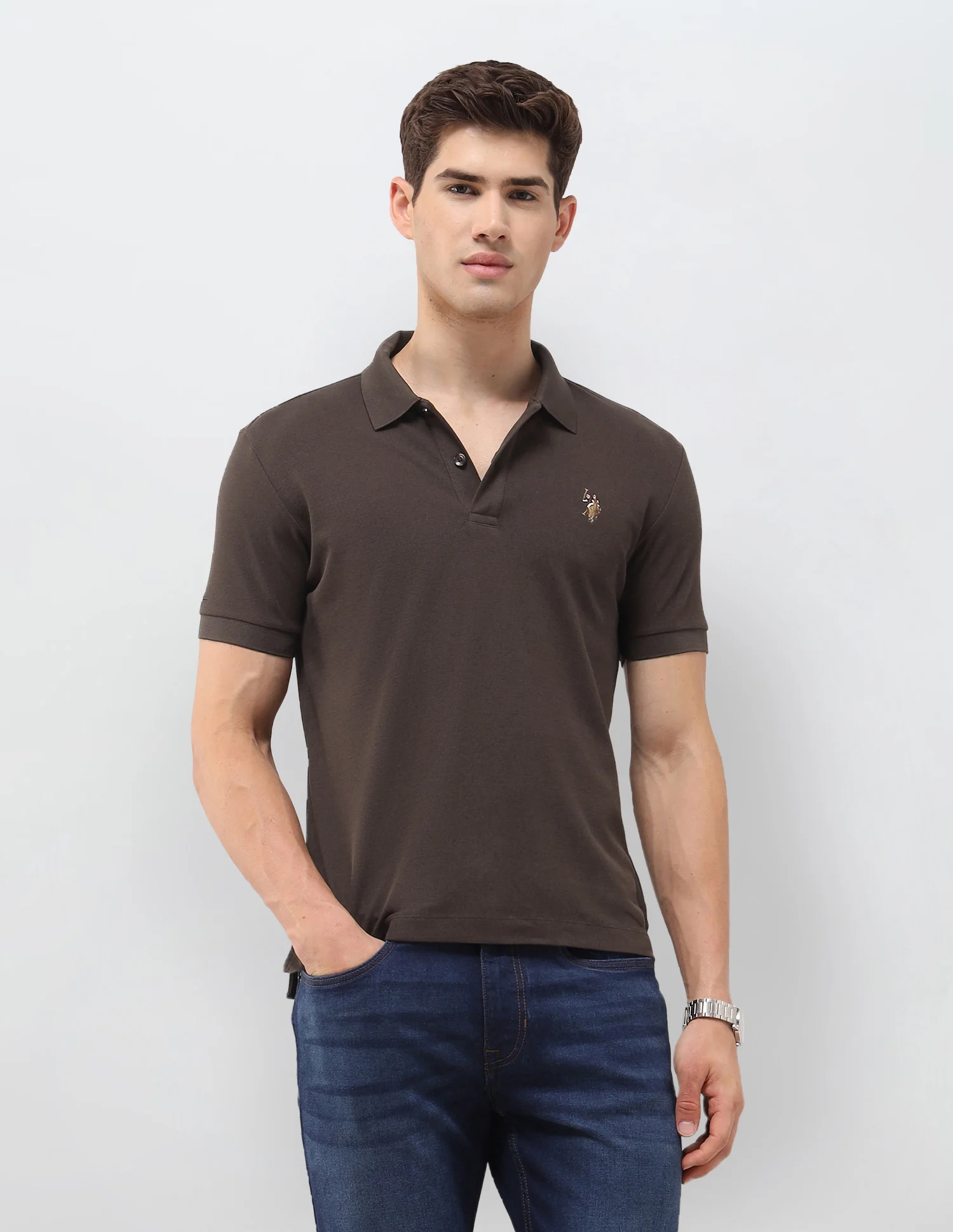 Solid Slim Fit Polo Shirt