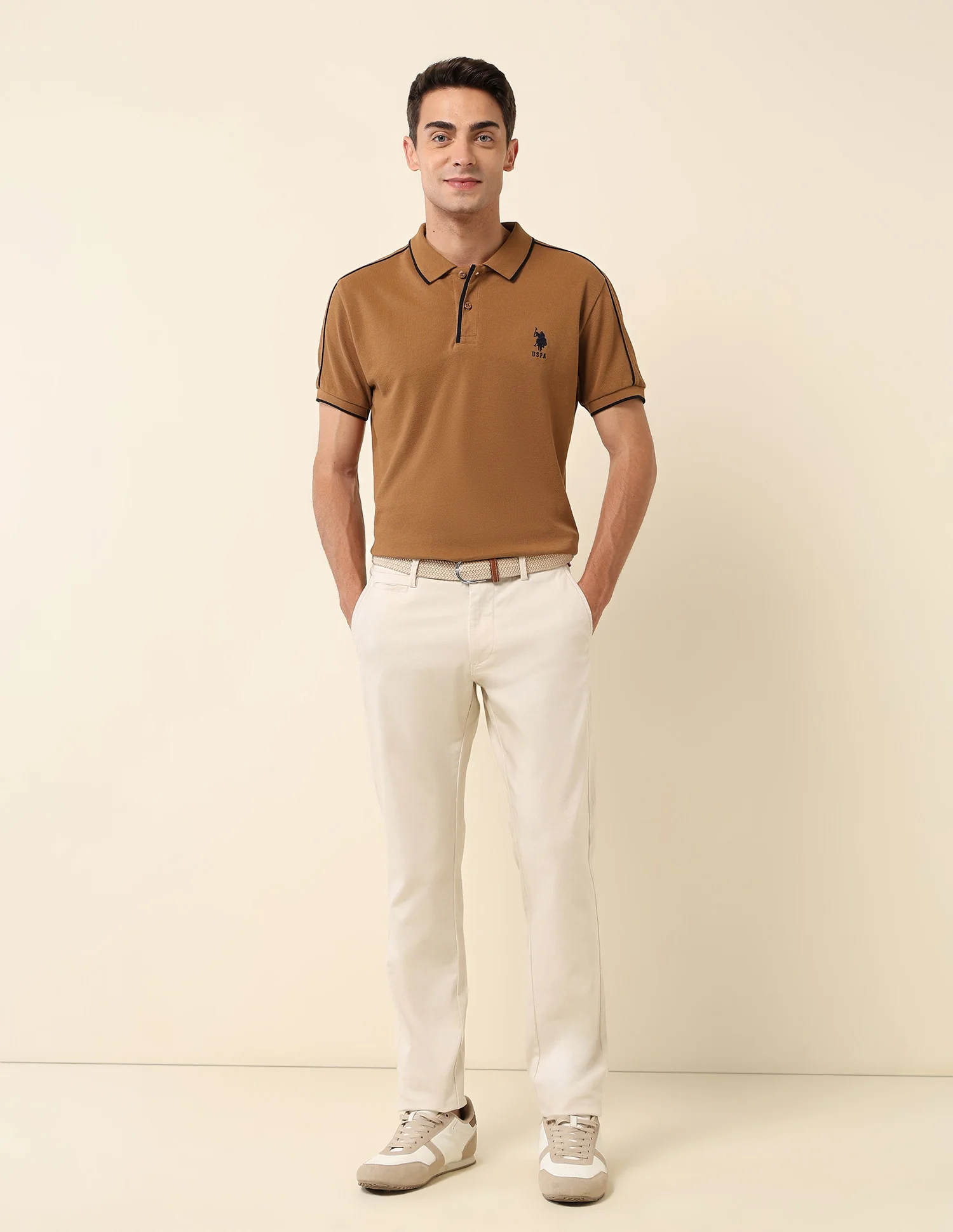 Solid Slim Fit Polo Shirt - Image 3
