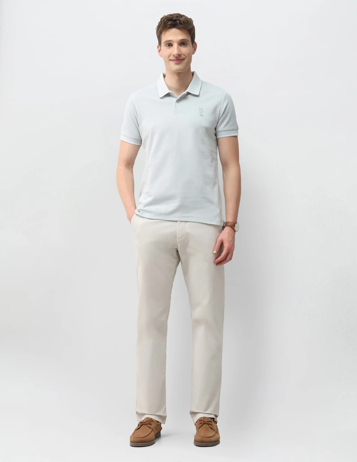 Solid Slim Fit Polo Shirt - Image 3