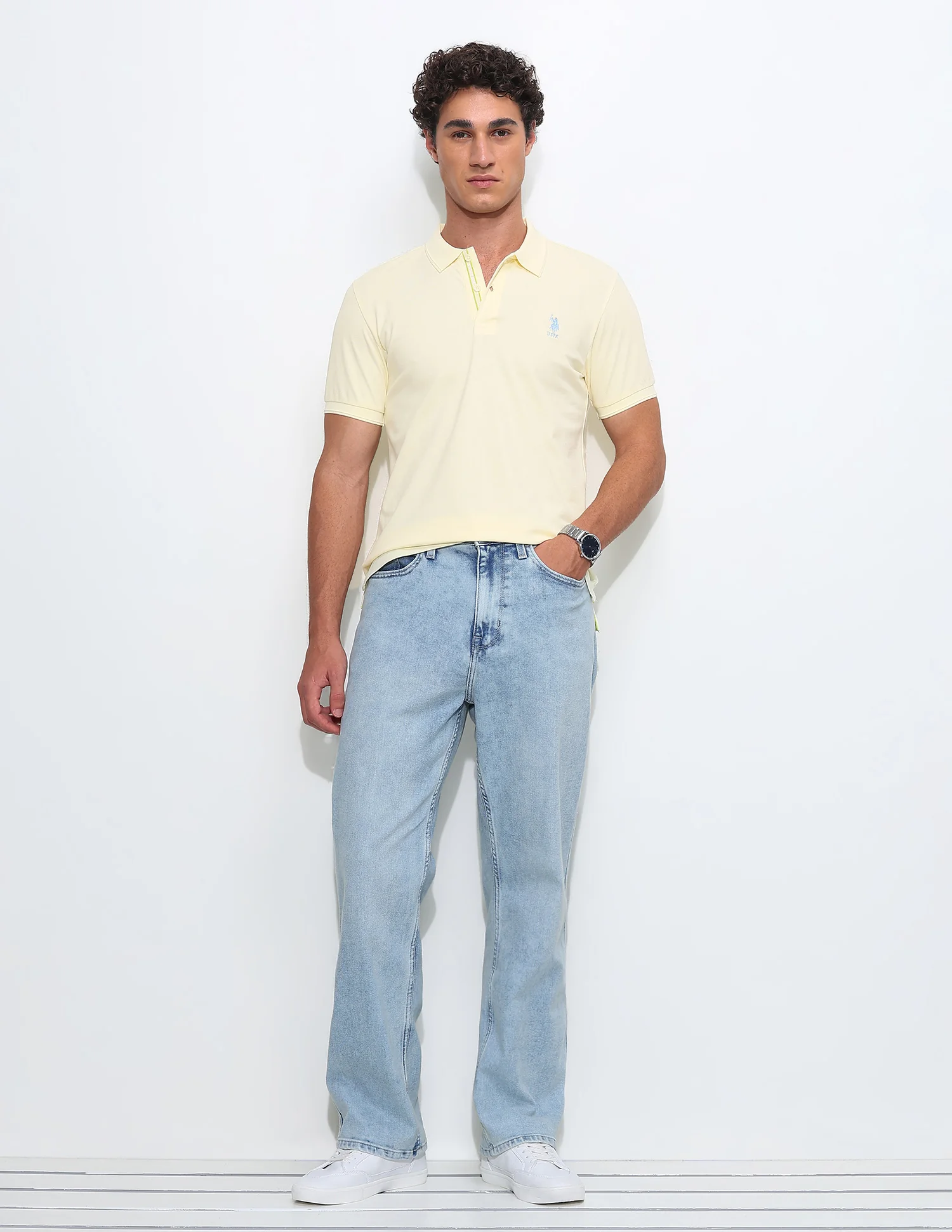 Solid Slim Fit Polo Shirt - Image 3