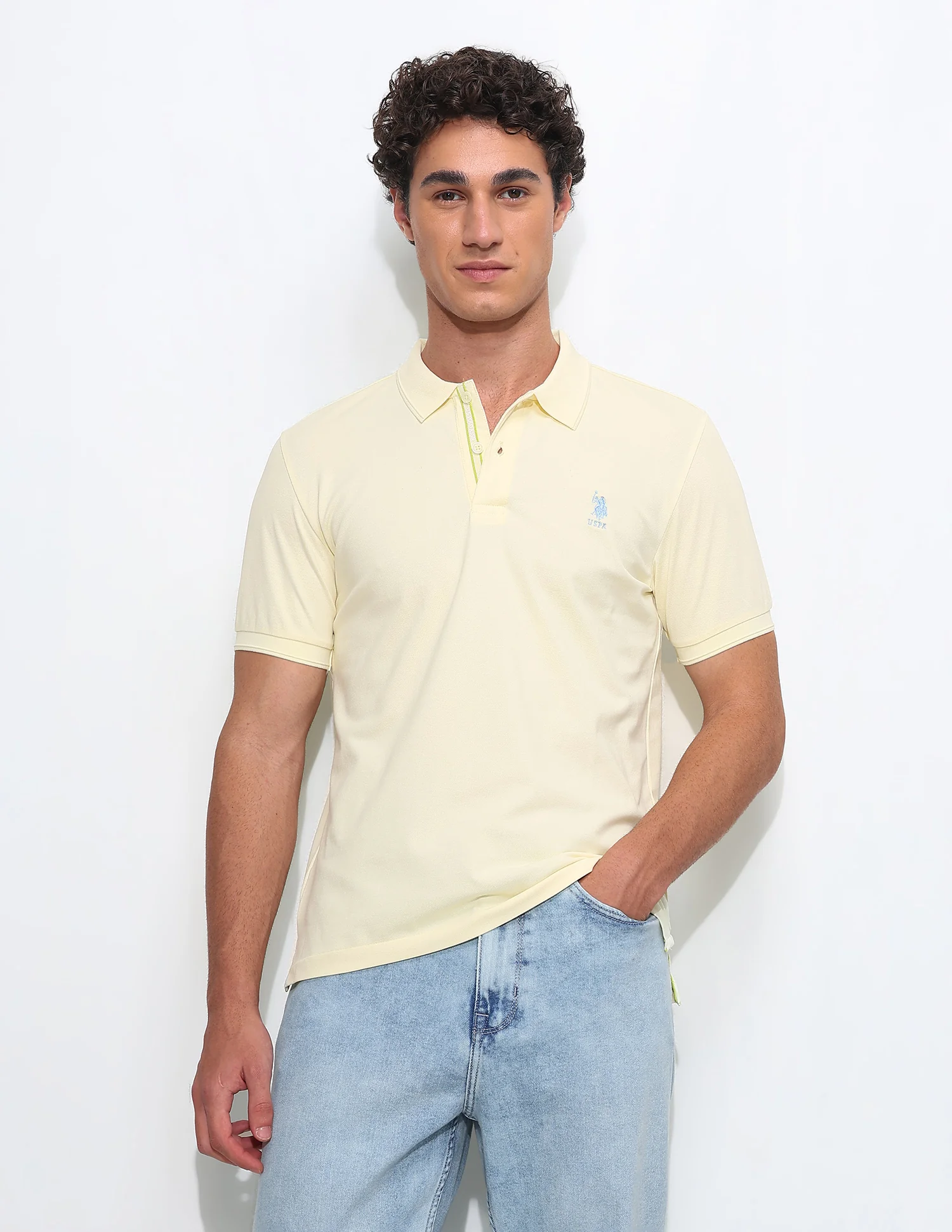 Solid Slim Fit Polo Shirt - Image 6