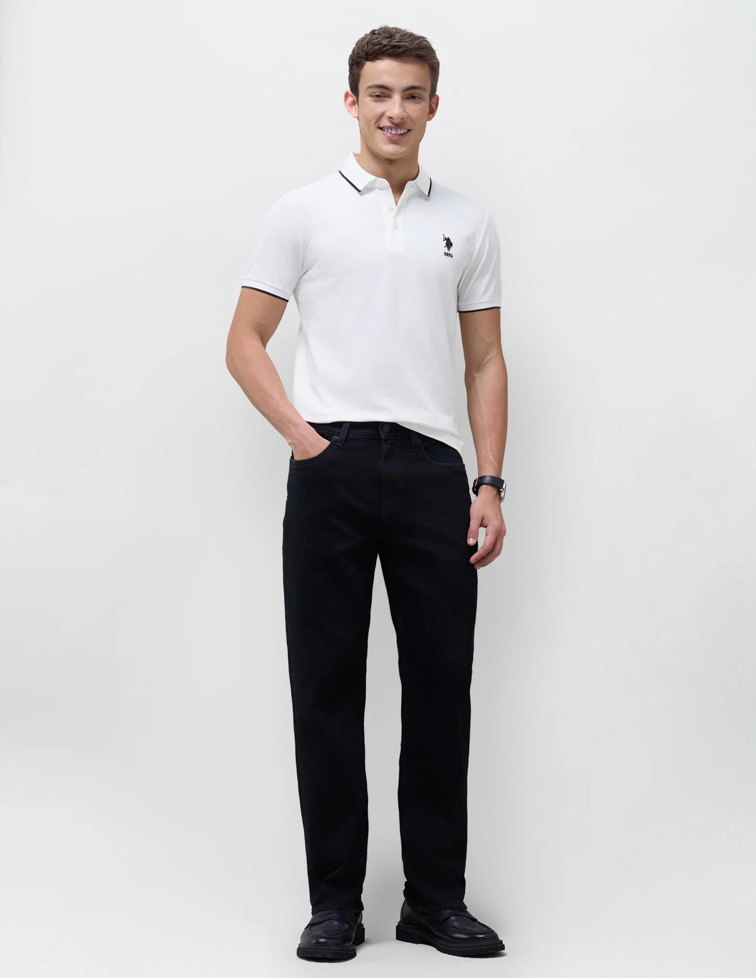 Solid Slim Fit Polo Shirt - Image 3