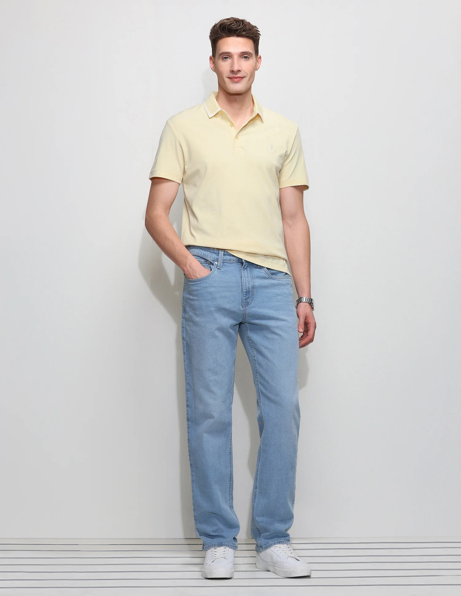 Solid Slim Fit Polo Shirt - Image 3
