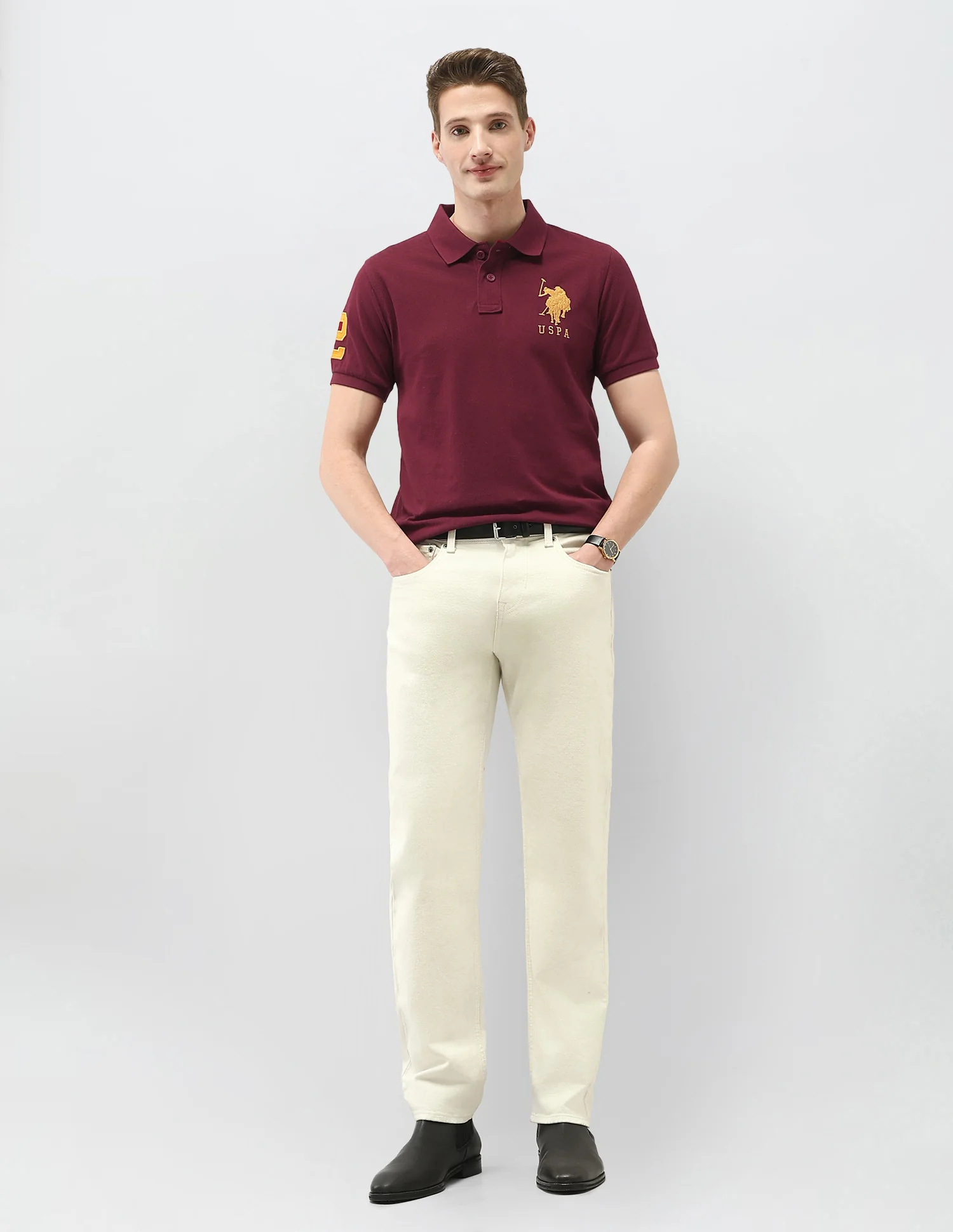 Solid Slim Fit Polo Shirt - Image 3