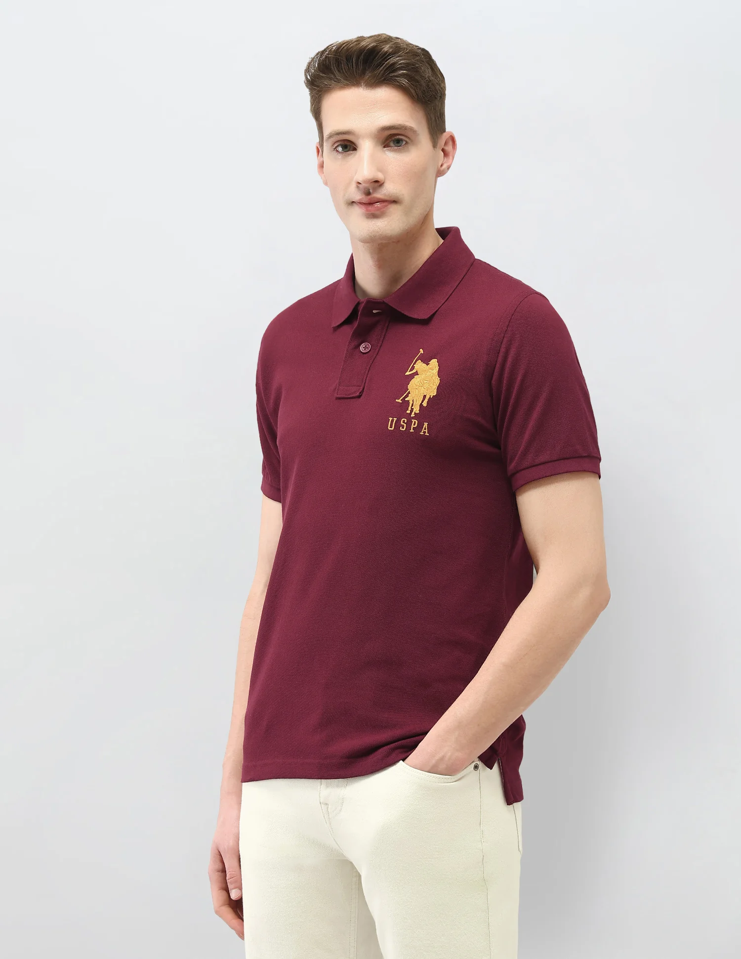 Solid Slim Fit Polo Shirt - Image 4