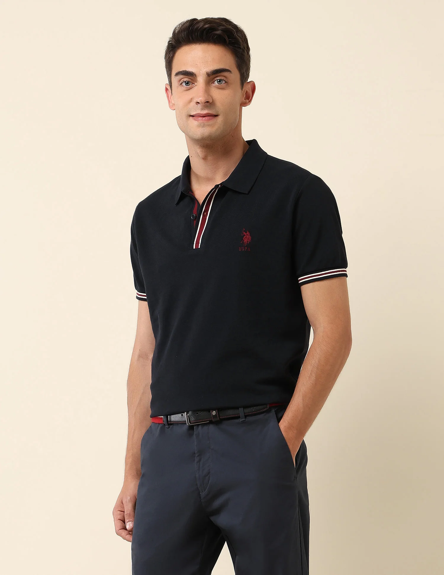 Solid Slim Fit Polo Shirt