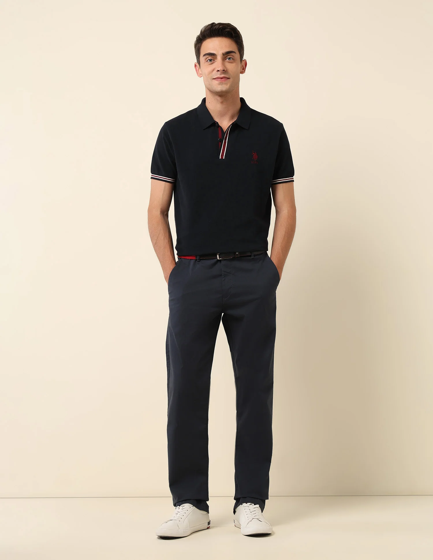 Solid Slim Fit Polo Shirt - Image 3