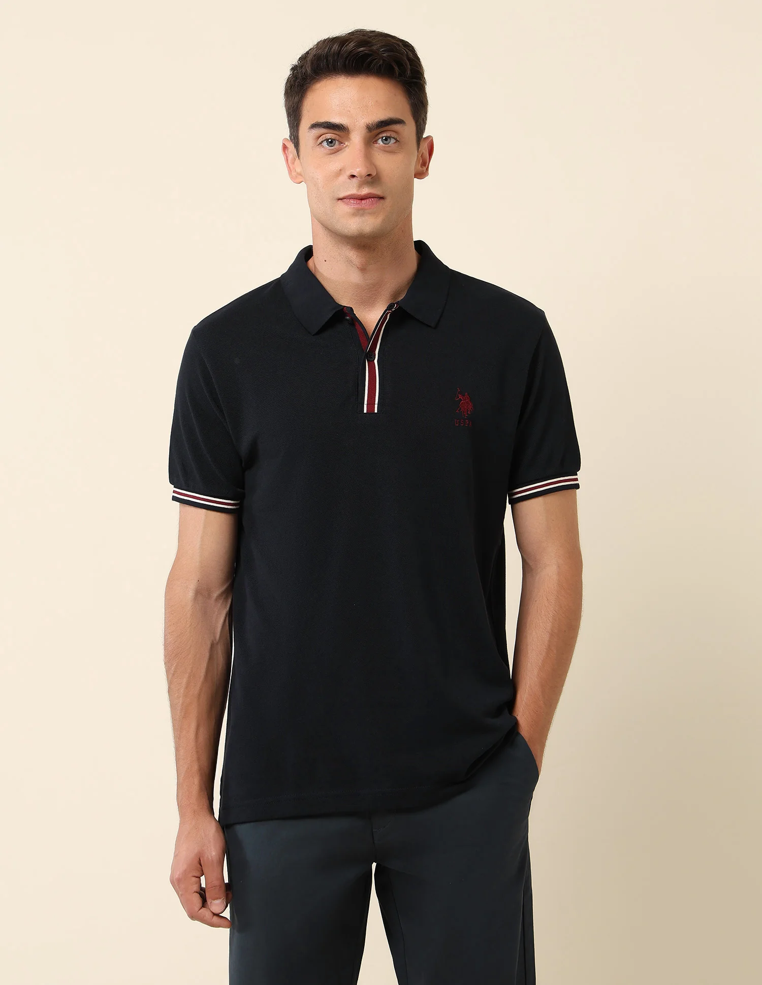 Solid Slim Fit Polo Shirt - Image 6