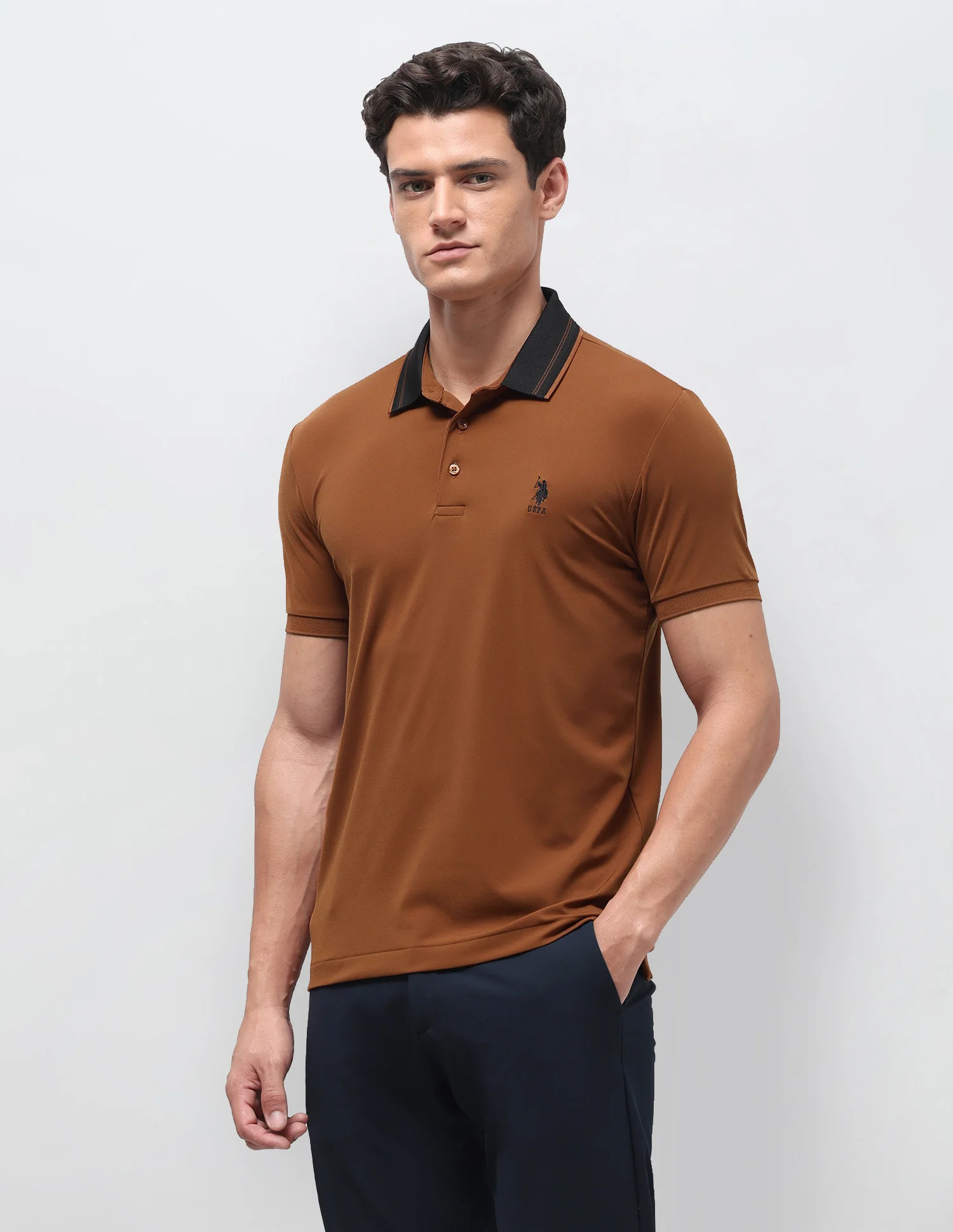 Solid Slim Fit Polo Shirt - Image 4