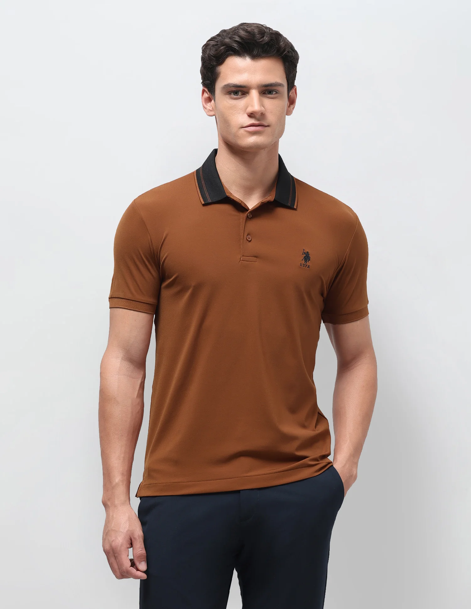 Solid Slim Fit Polo Shirt - Image 6
