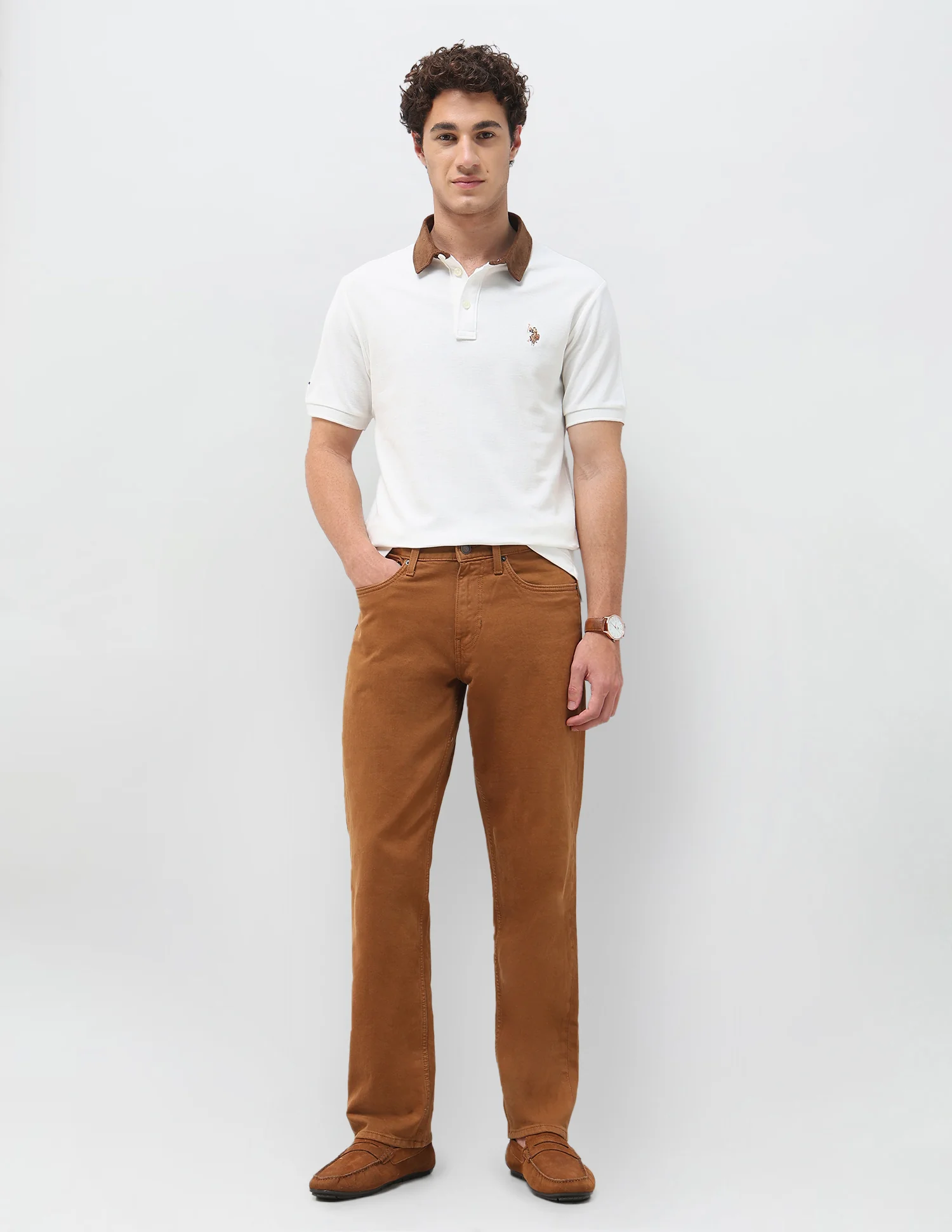 Solid Slim Fit Polo Shirt - Image 3