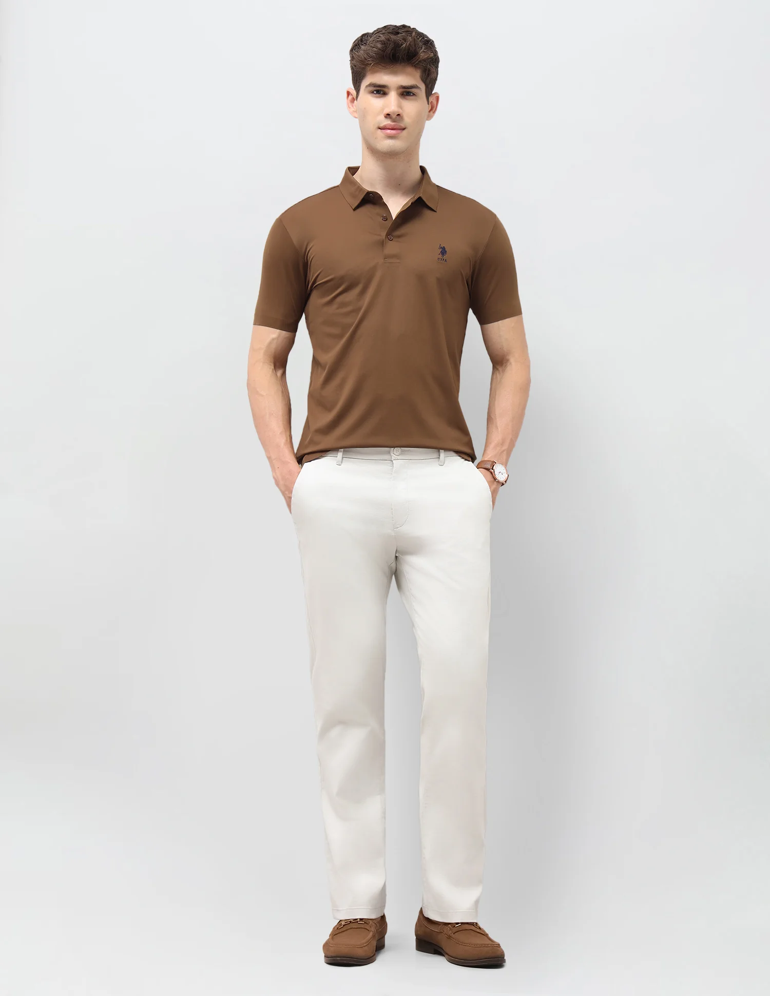 Solid Slim Fit Polo Shirt - Image 3