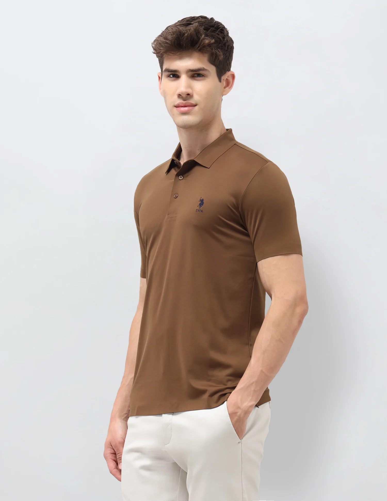 Solid Slim Fit Polo Shirt - Image 4