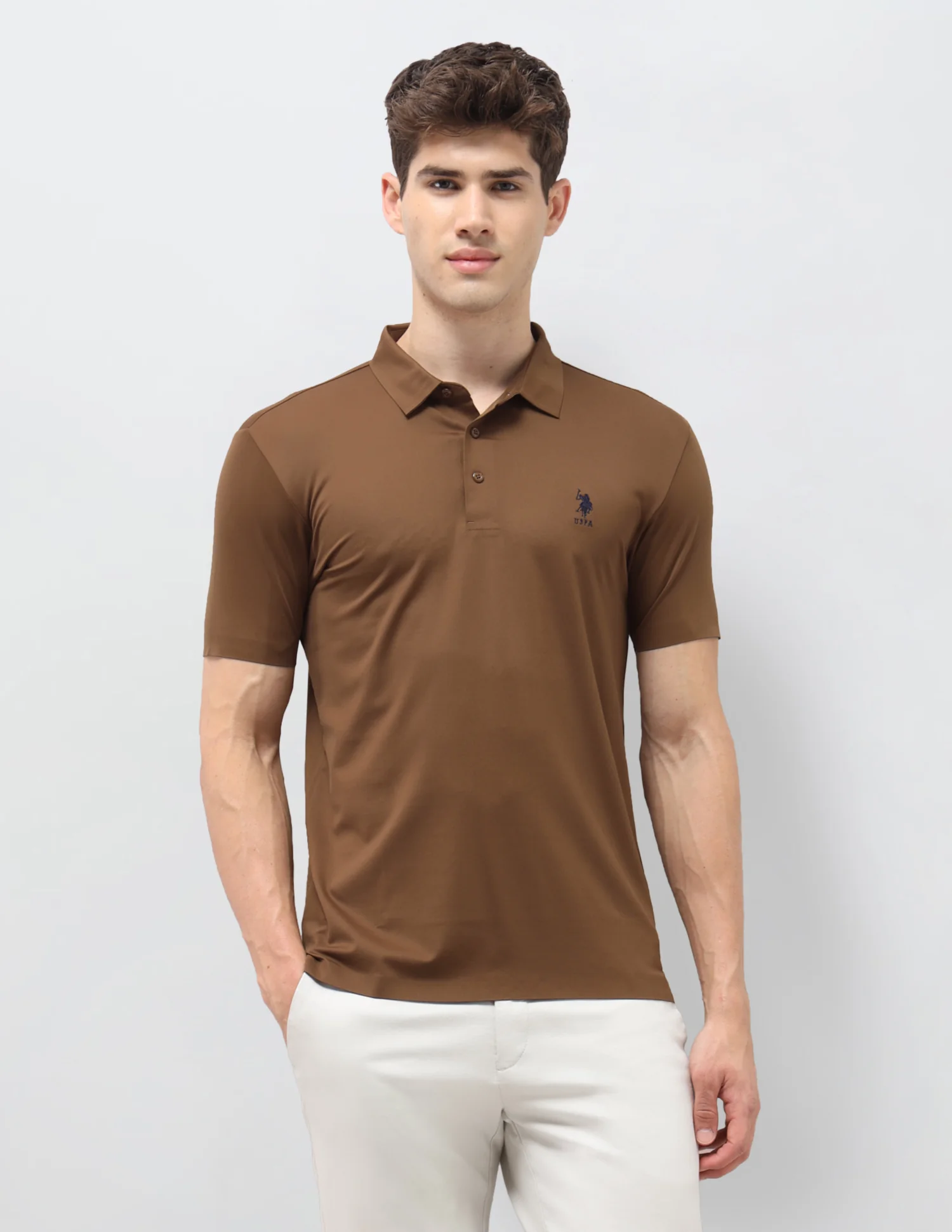 Solid Slim Fit Polo Shirt - Image 6