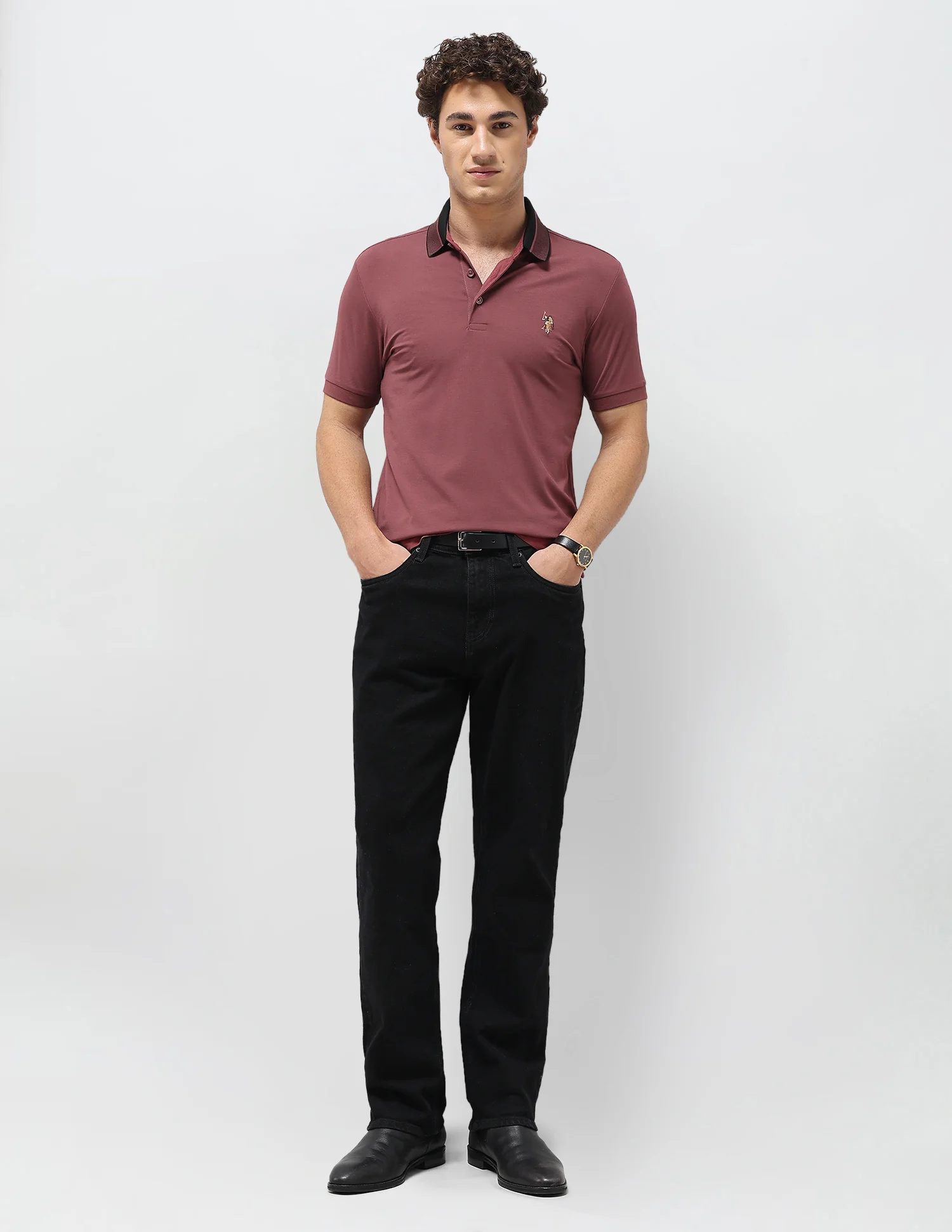 Solid Slim Fit Polo Shirt - Image 3