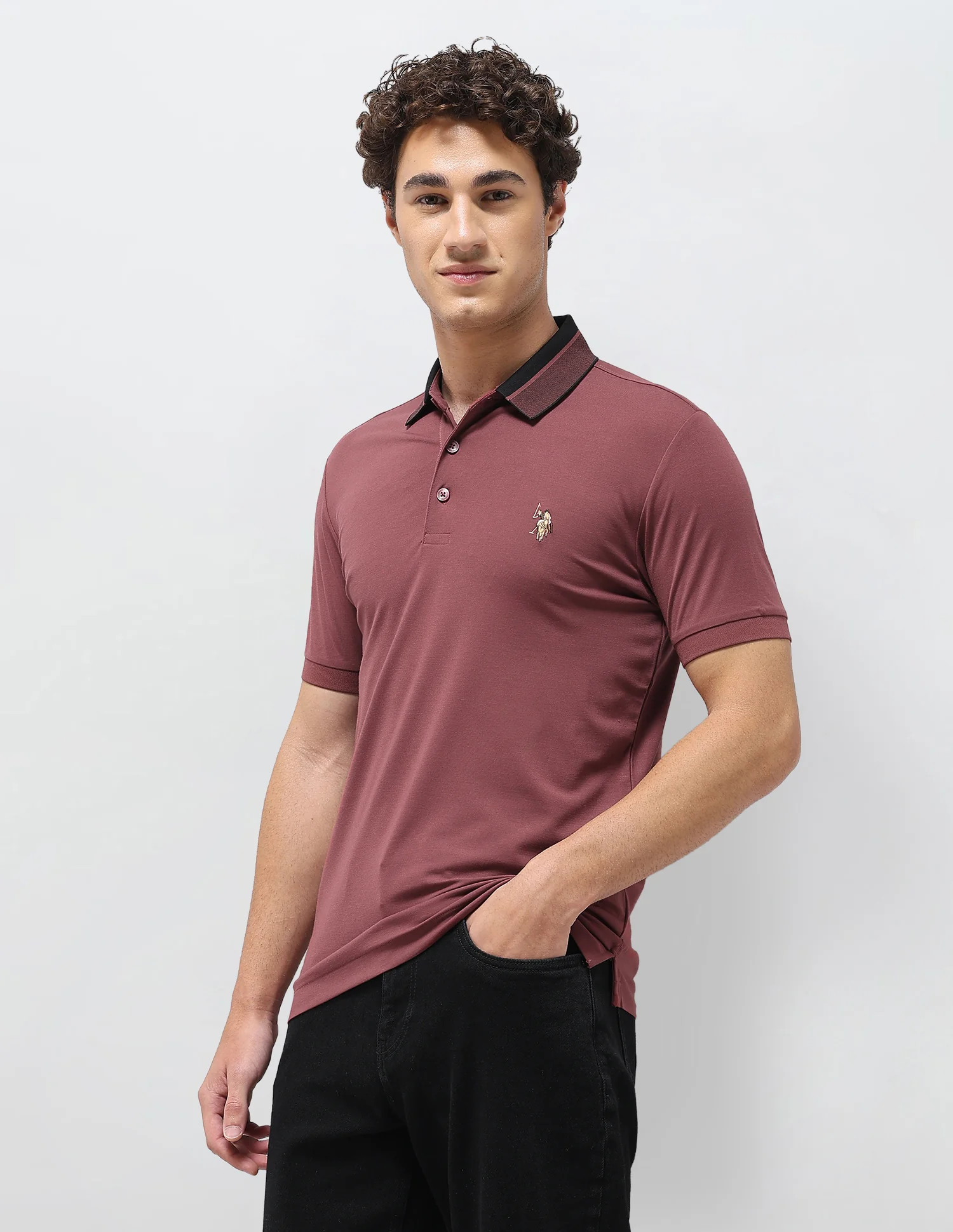 Solid Slim Fit Polo Shirt - Image 4