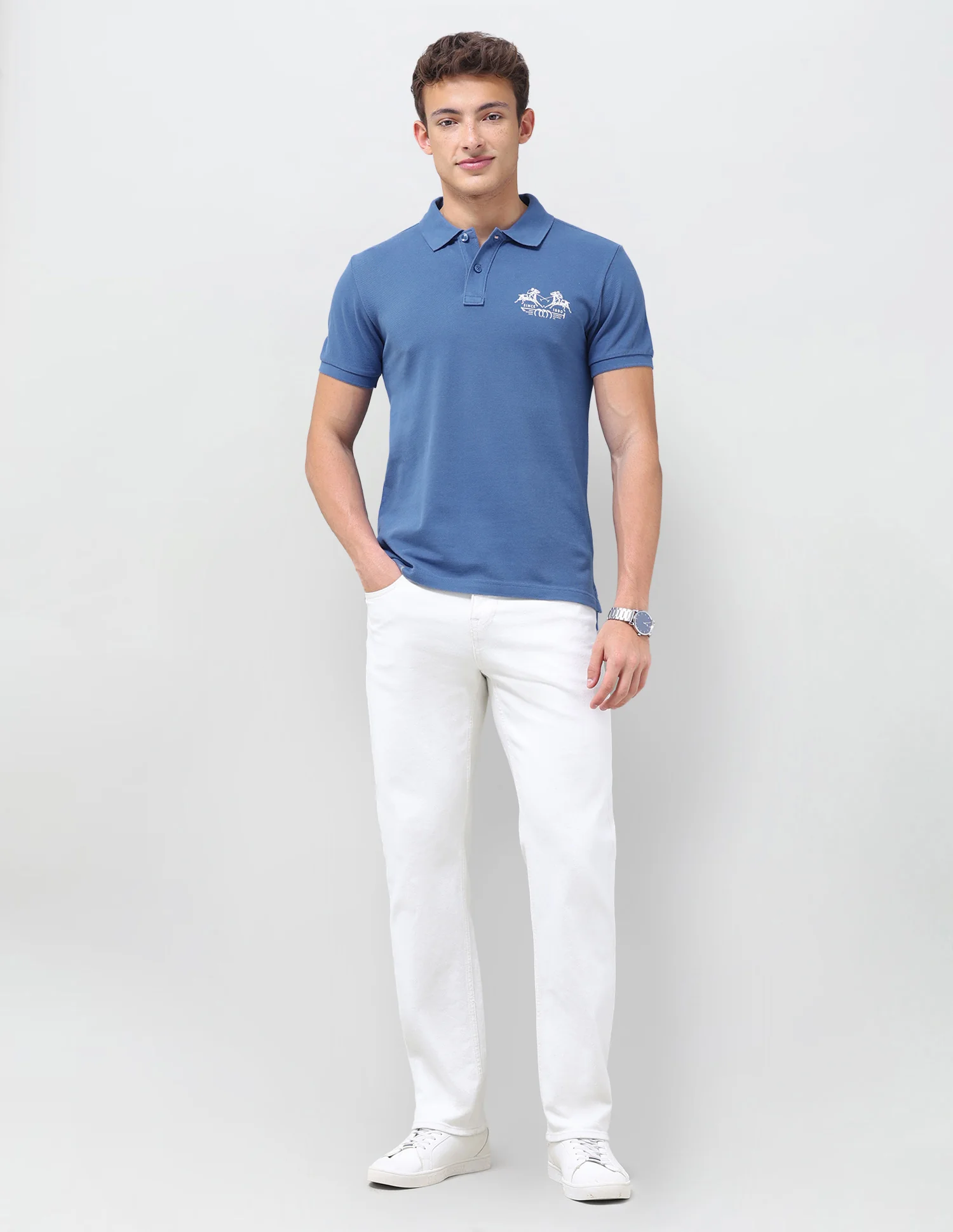 Solid Slim Fit Polo Shirt - Image 3