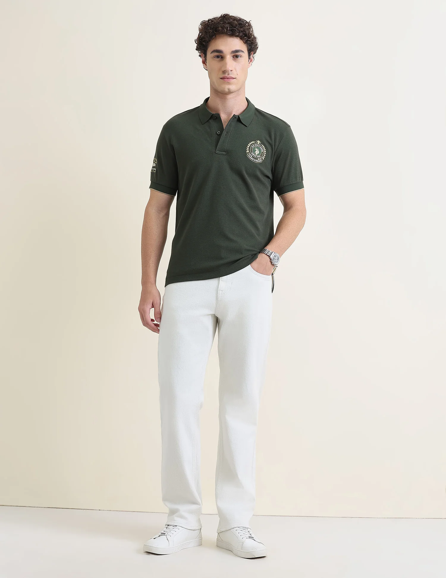 Solid Slim Fit Polo Shirt - Image 3