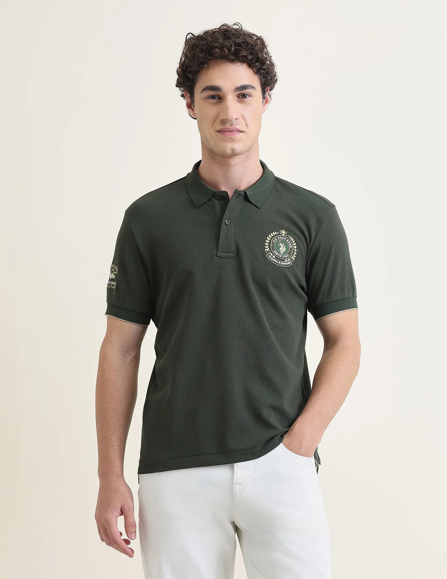Solid Slim Fit Polo Shirt - Image 6