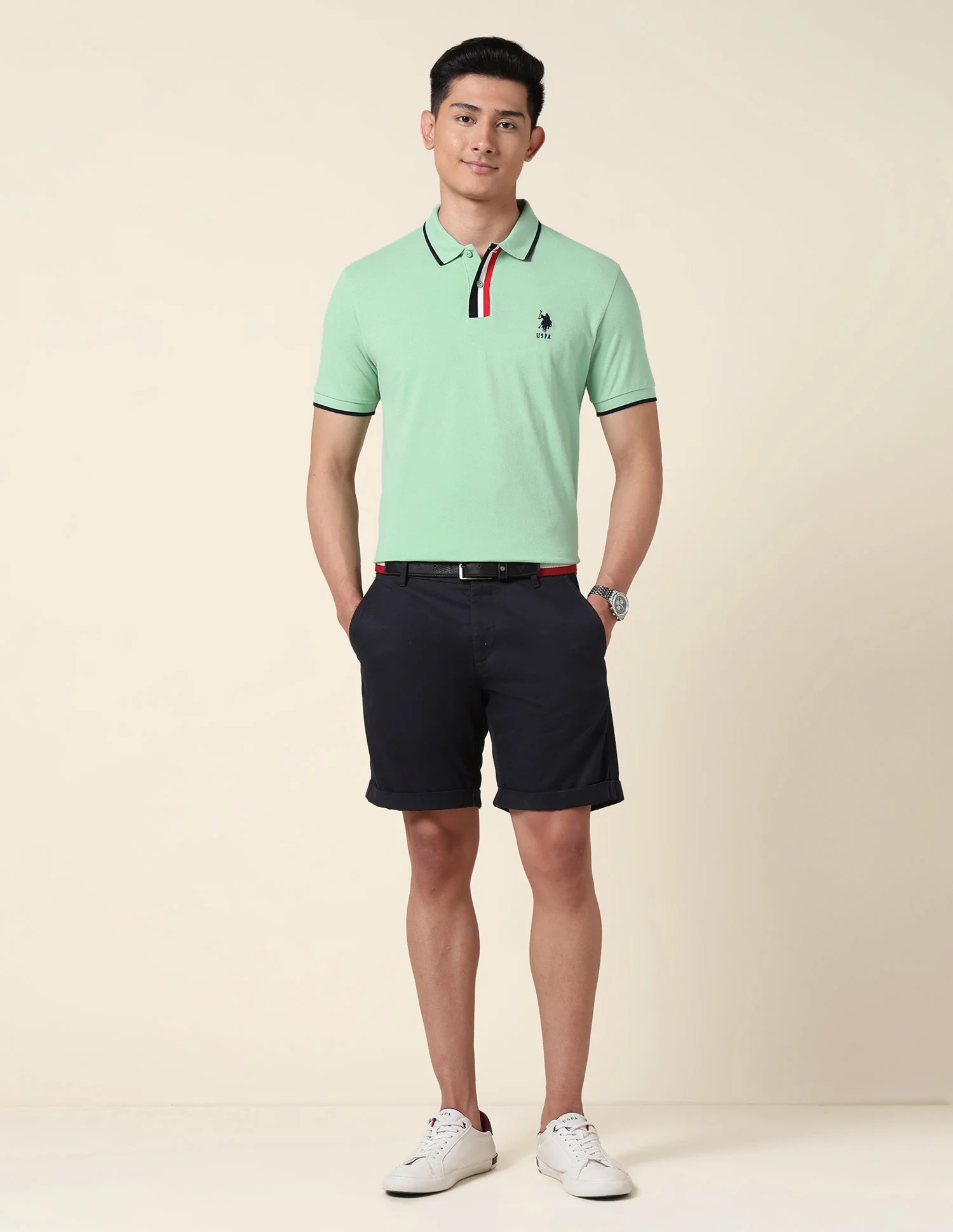 Solid Slim Fit Polo Shirt - Image 3