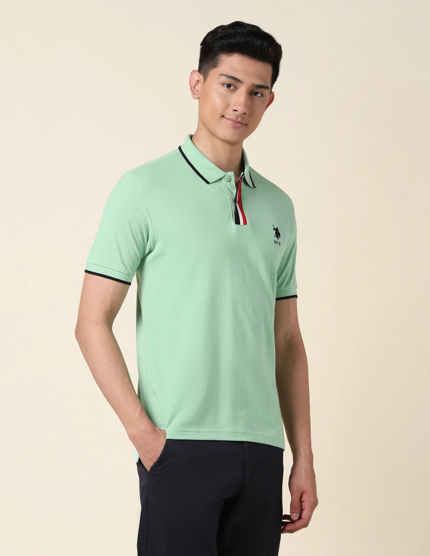 Solid Slim Fit Polo Shirt - Image 4