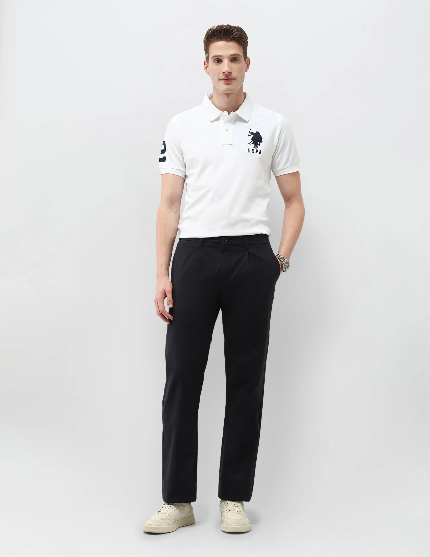 Solid Slim Fit Polo Shirt - Image 3