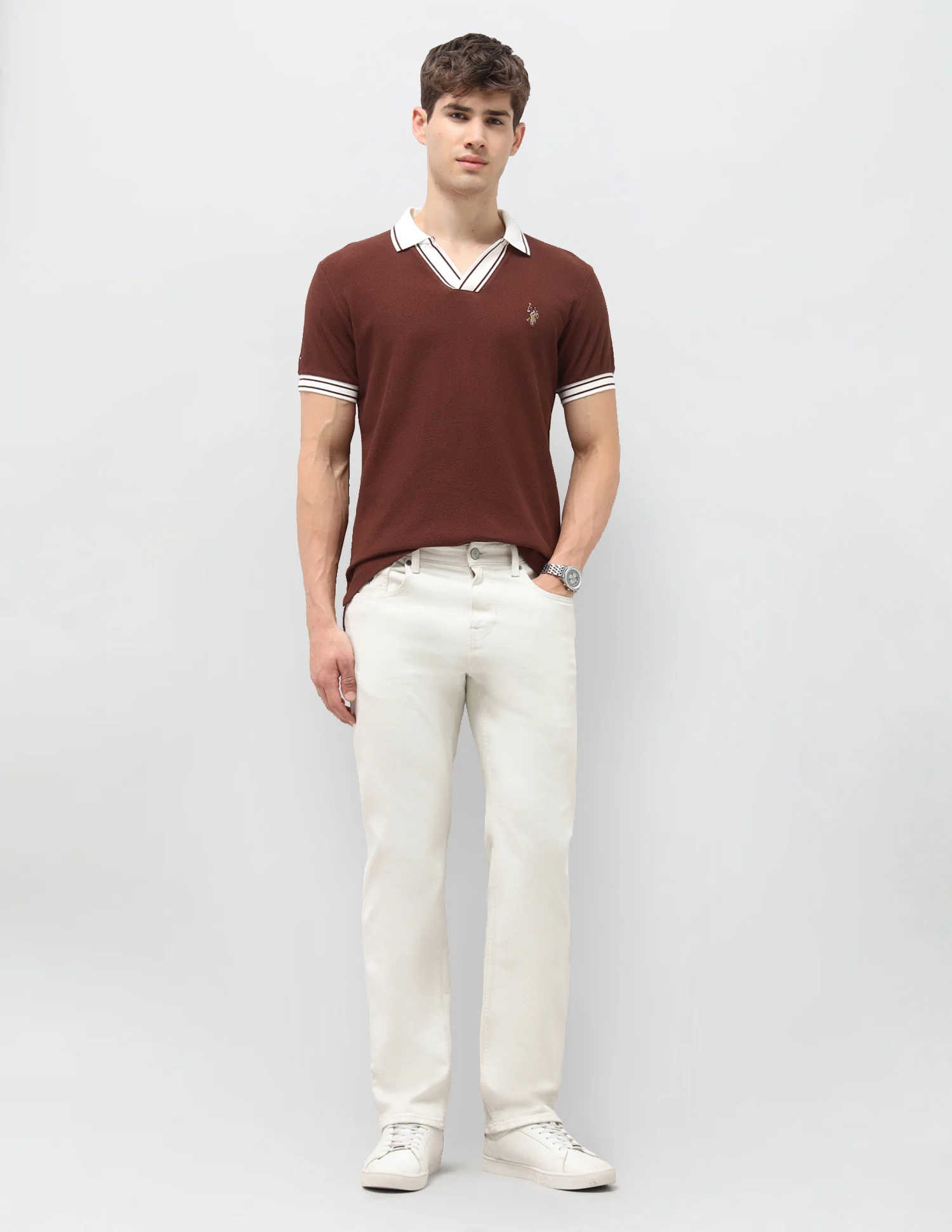 Solid Slim Fit Polo Shirt - Image 3
