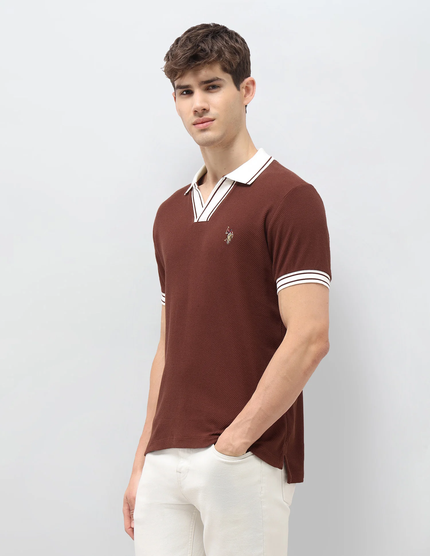 Solid Slim Fit Polo Shirt - Image 4
