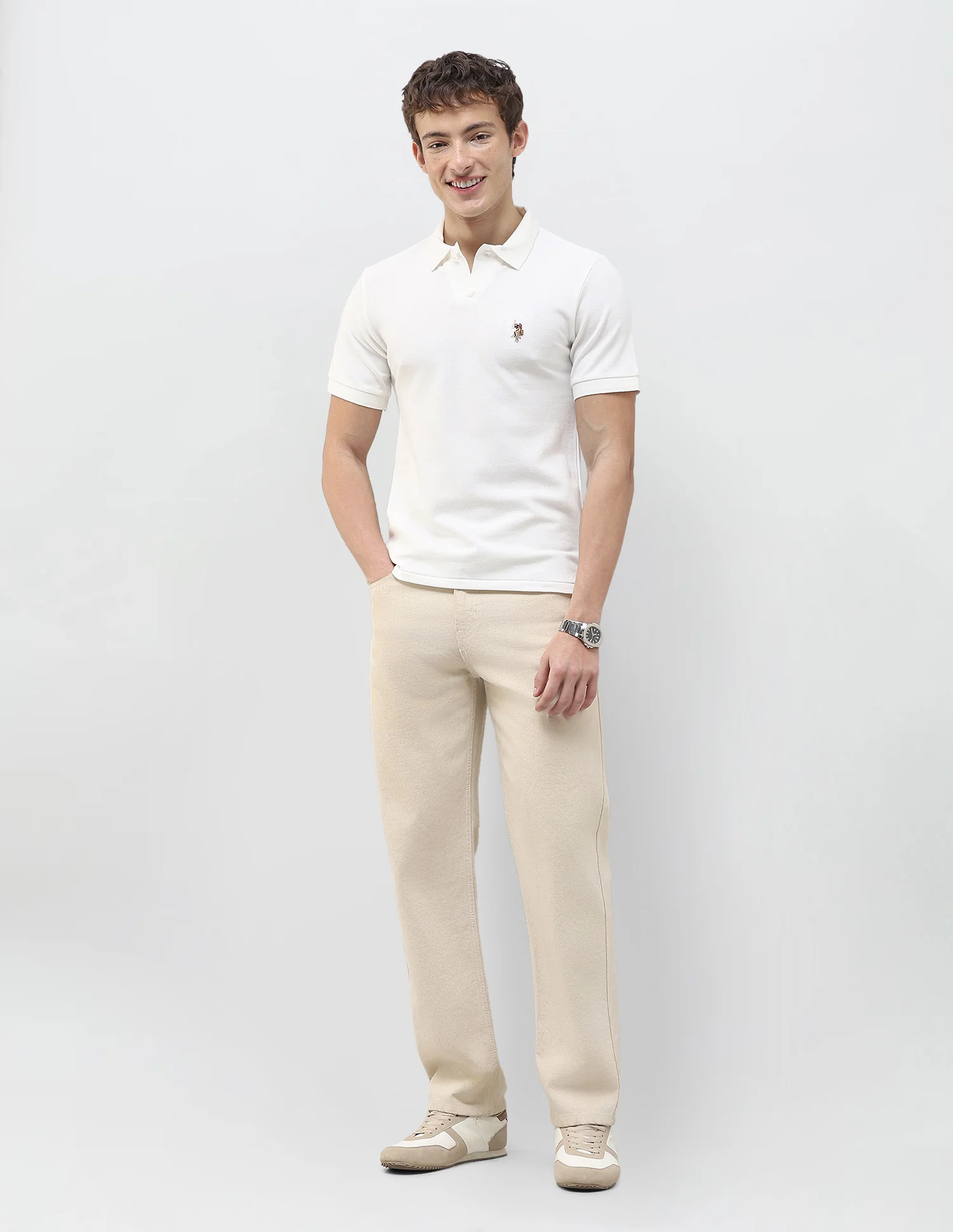 Solid Slim Fit Polo Shirt - Image 3