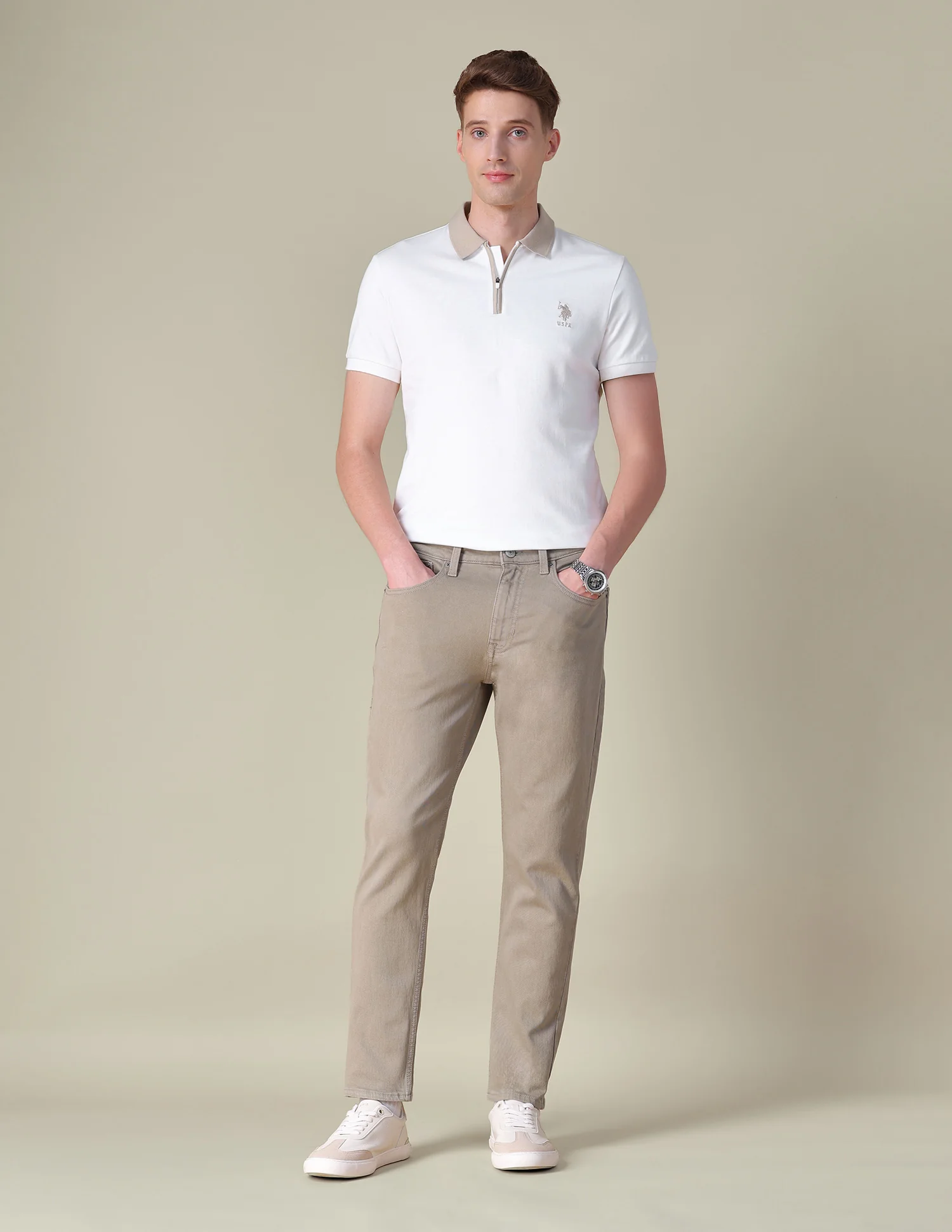 Solid Slim Fit Polo Shirt - Image 3