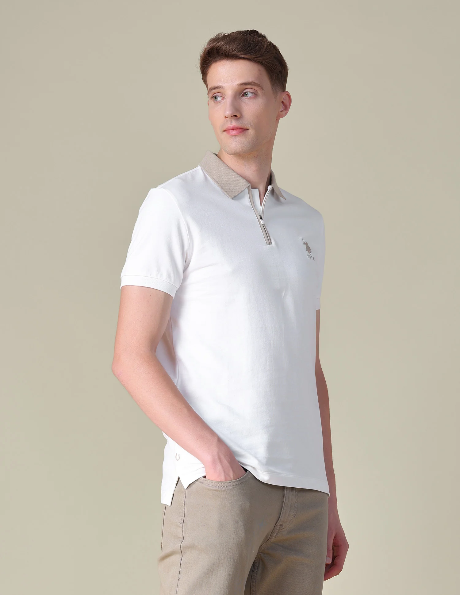 Solid Slim Fit Polo Shirt - Image 4