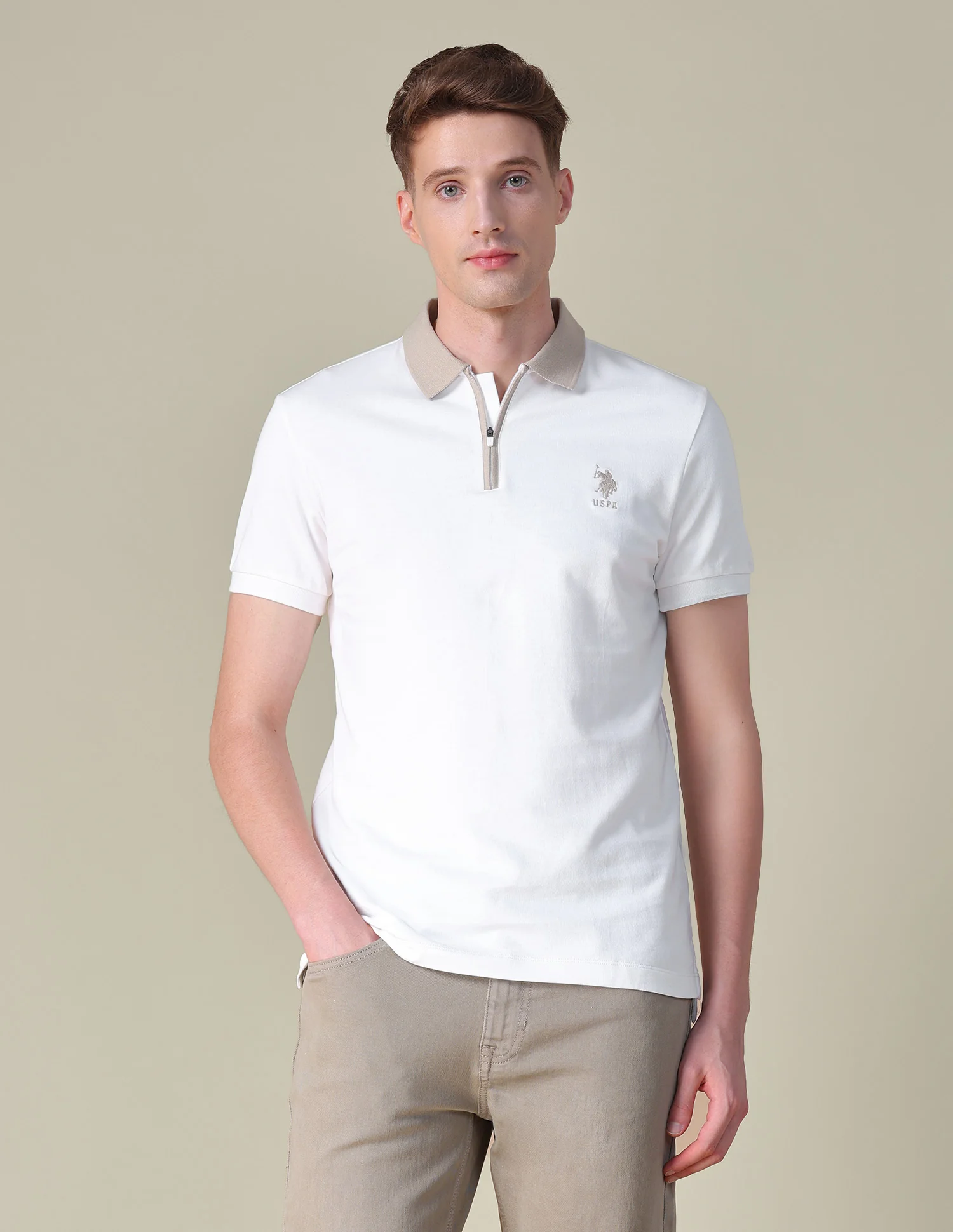 Solid Slim Fit Polo Shirt - Image 6