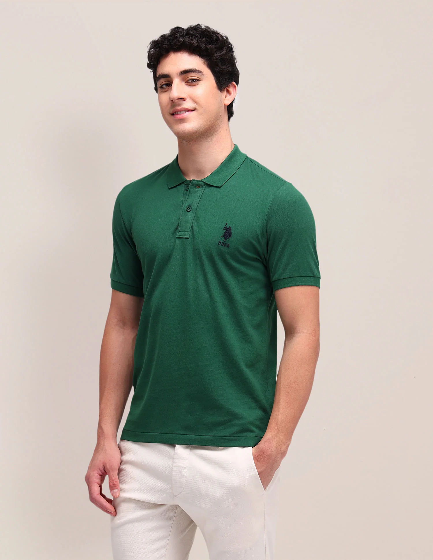 Solid Slim Fit Polo Shirt - Image 4