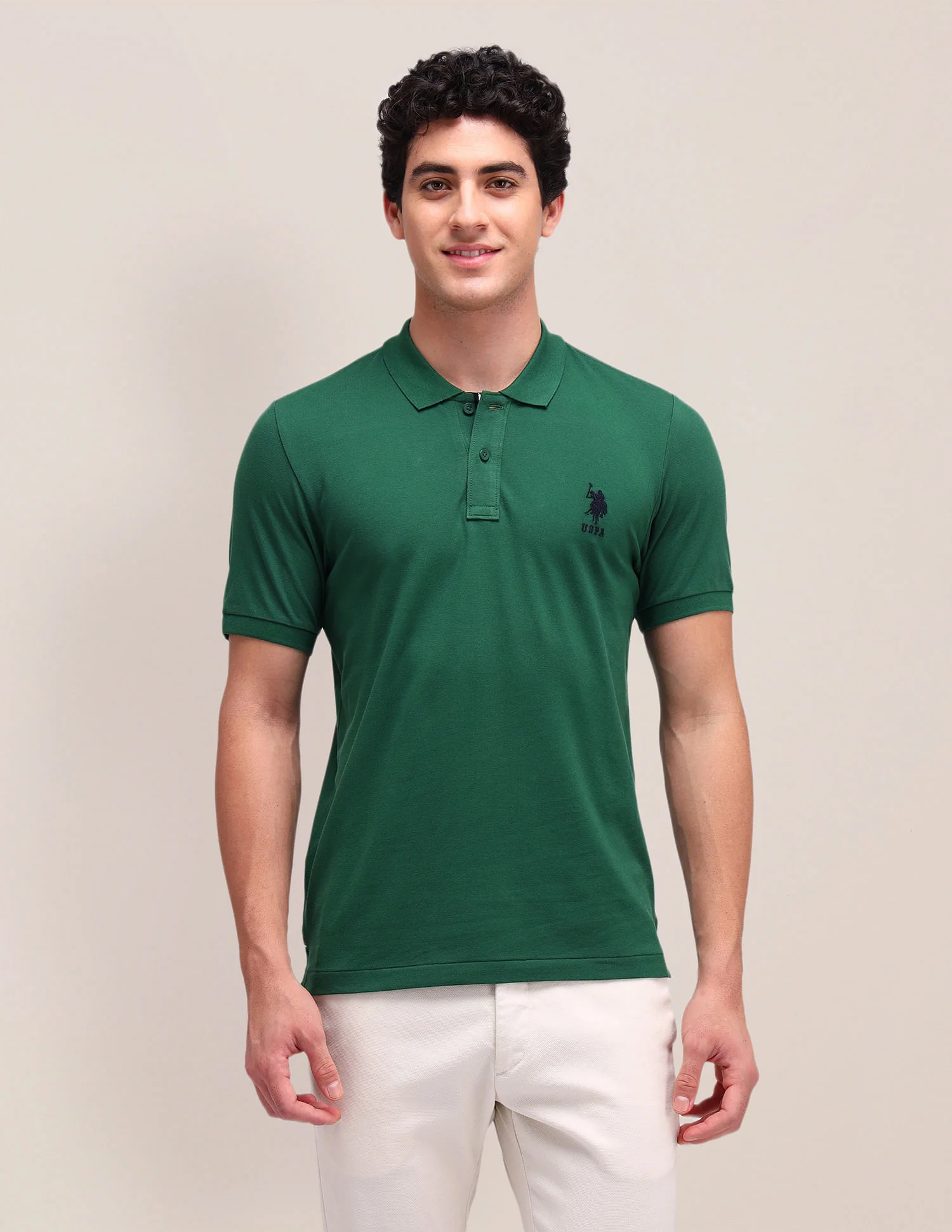 Solid Slim Fit Polo Shirt - Image 6