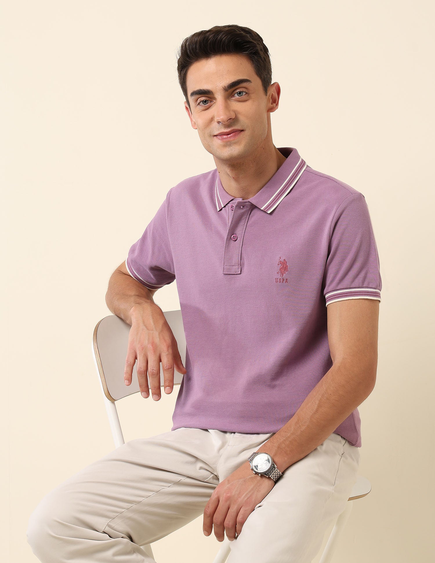 Solid Slim Fit Polo Shirt