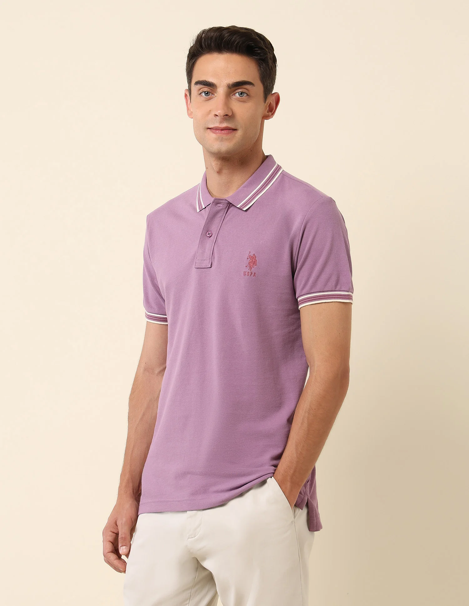 Solid Slim Fit Polo Shirt - Image 4