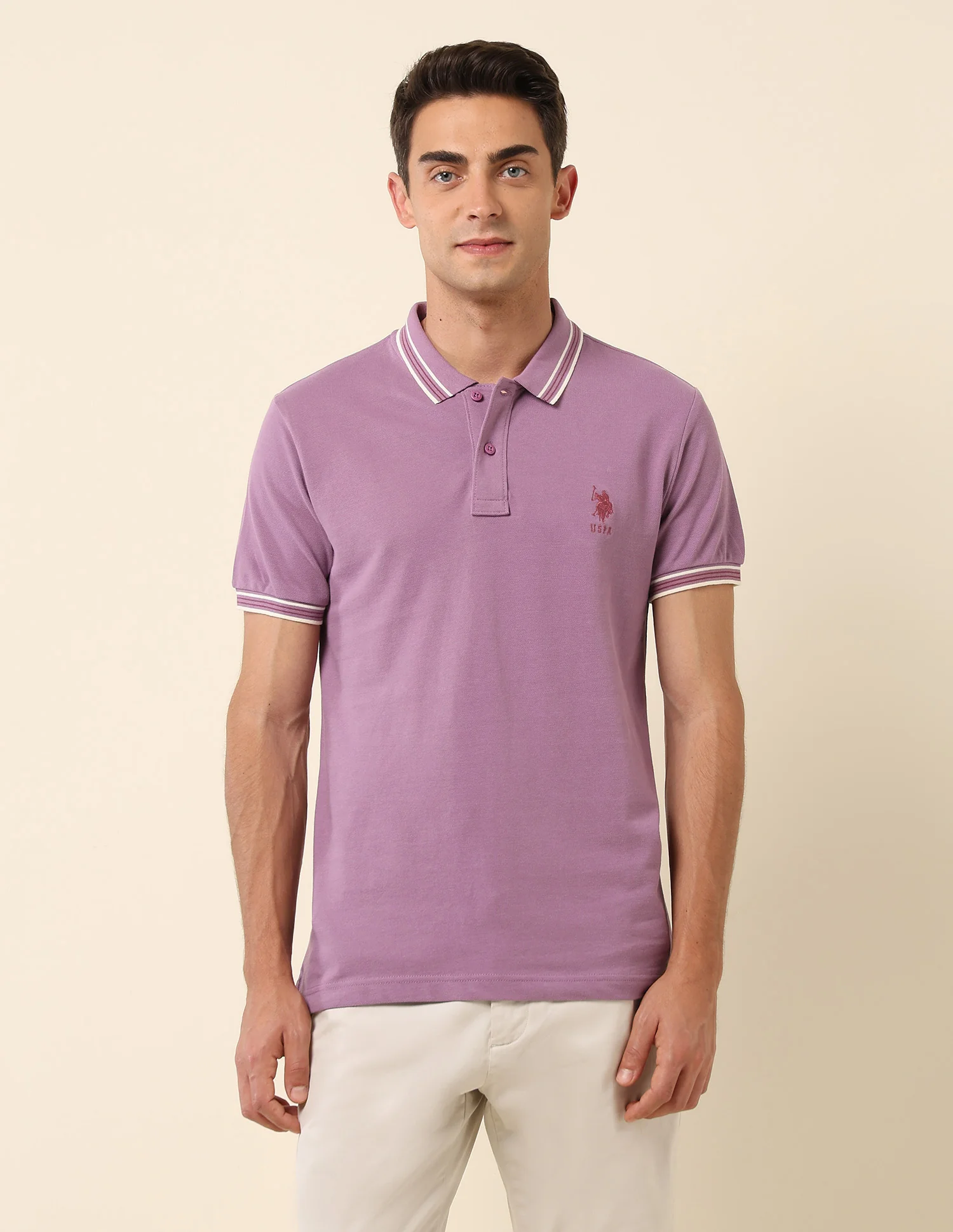 Solid Slim Fit Polo Shirt - Image 6