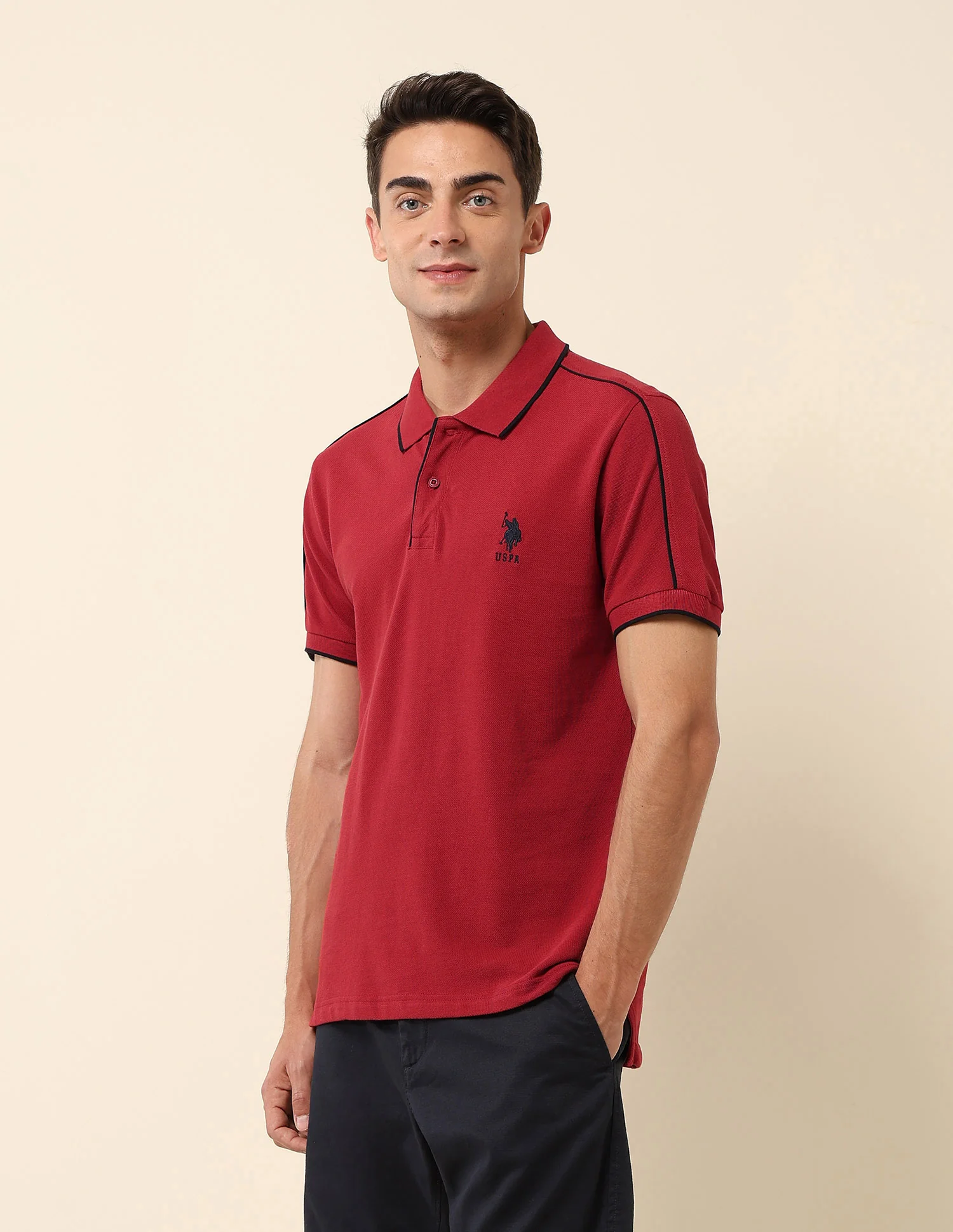 Solid Slim Fit Polo Shirt - Image 4