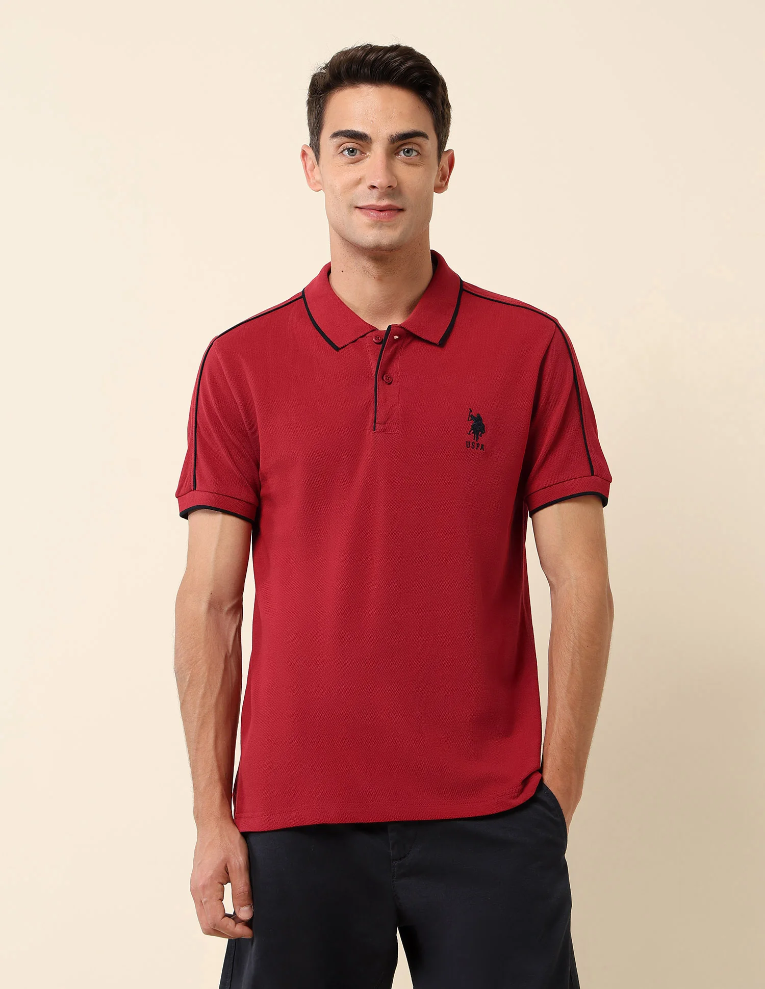 Solid Slim Fit Polo Shirt - Image 6