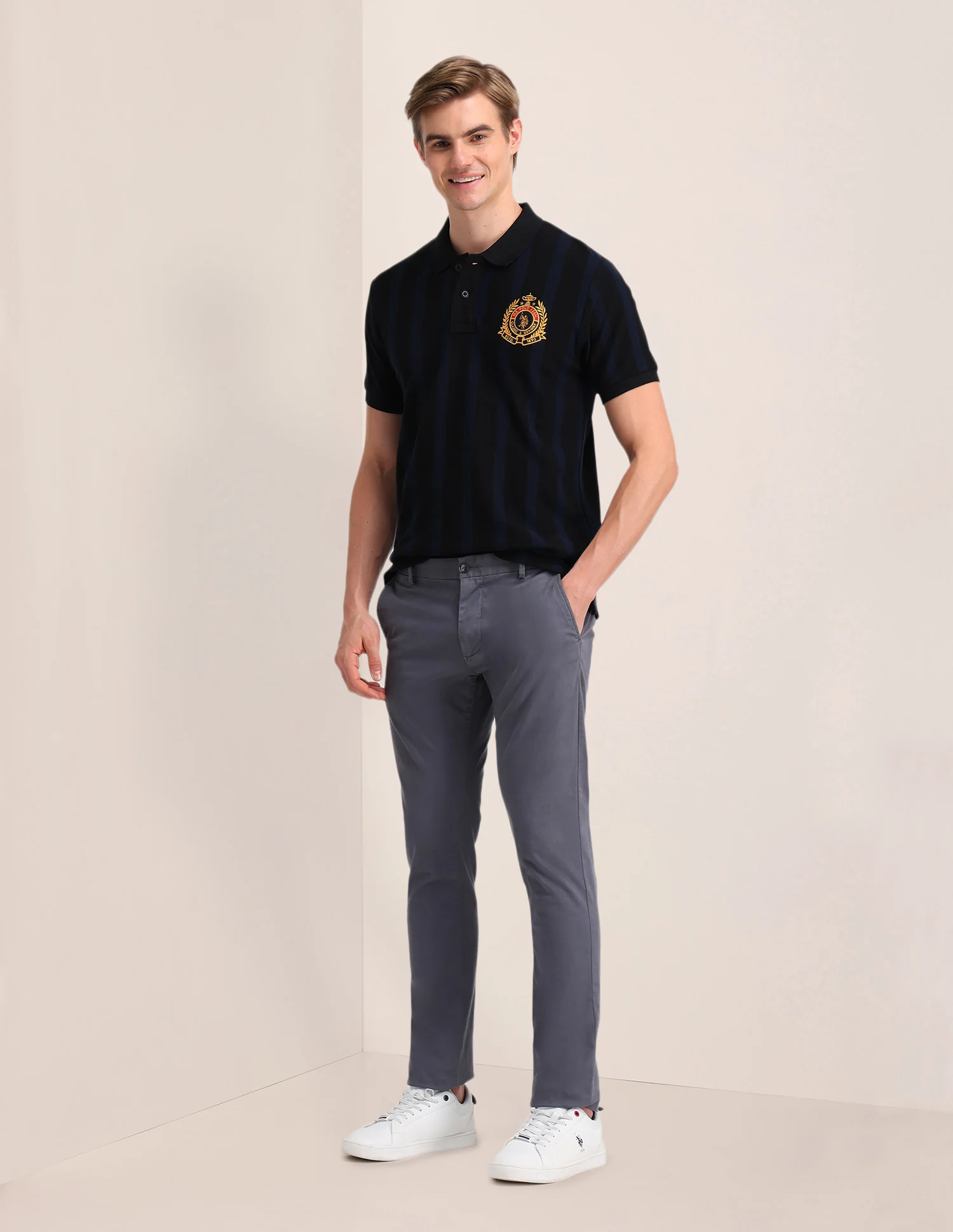 Solid Slim Fit Polo Shirt - Image 3