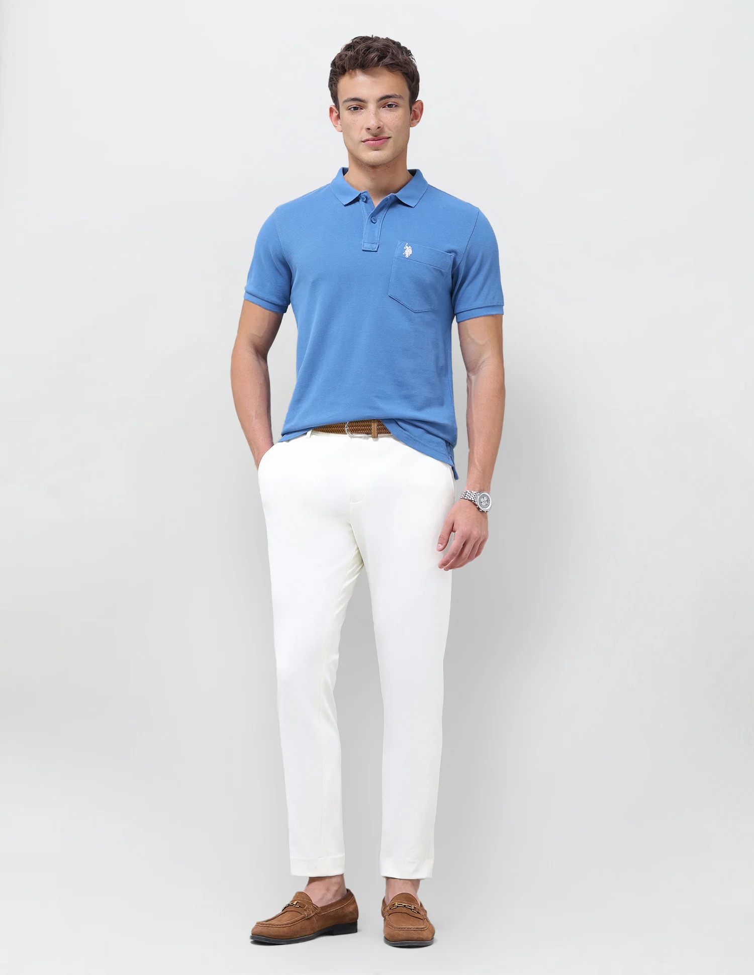 Solid Slim Fit Polo Shirt - Image 3